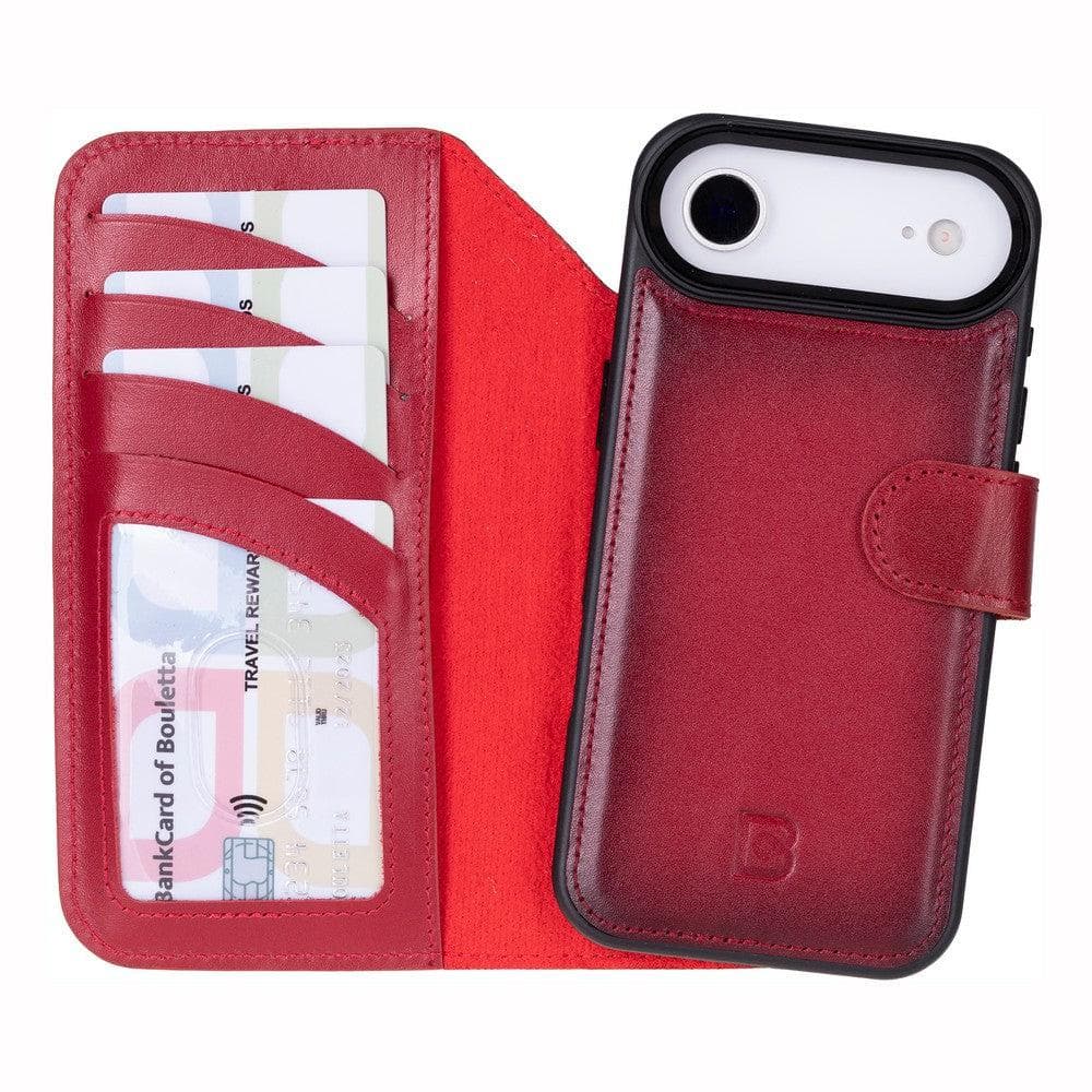 Magic iPhone 17 Air Detachable Leather Wallet Case Red Bouletta
