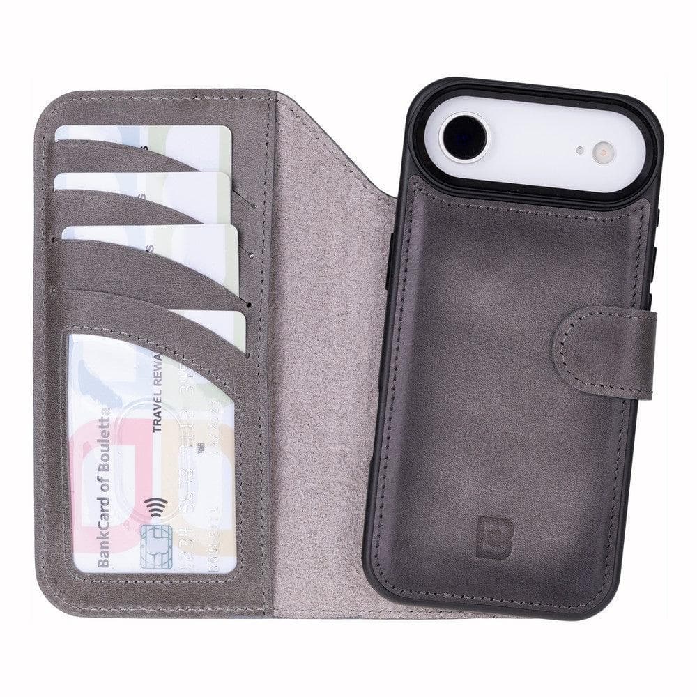 Magic iPhone 17 Air Detachable Leather Wallet Case Gray Bouletta