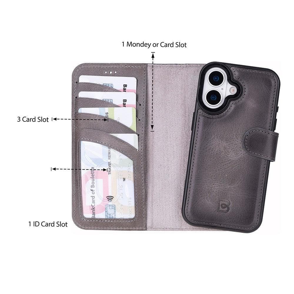 Magic iPhone 17 Air Detachable Leather Wallet Case Bouletta