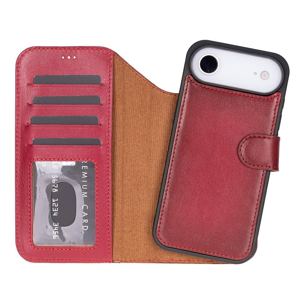 Magic iPhone 17 Air Leather Detachable Wallet Case Red Bouletta