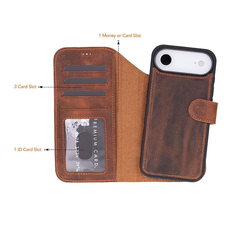 Magic iPhone 17 Air Leather Detachable Wallet Case Bouletta