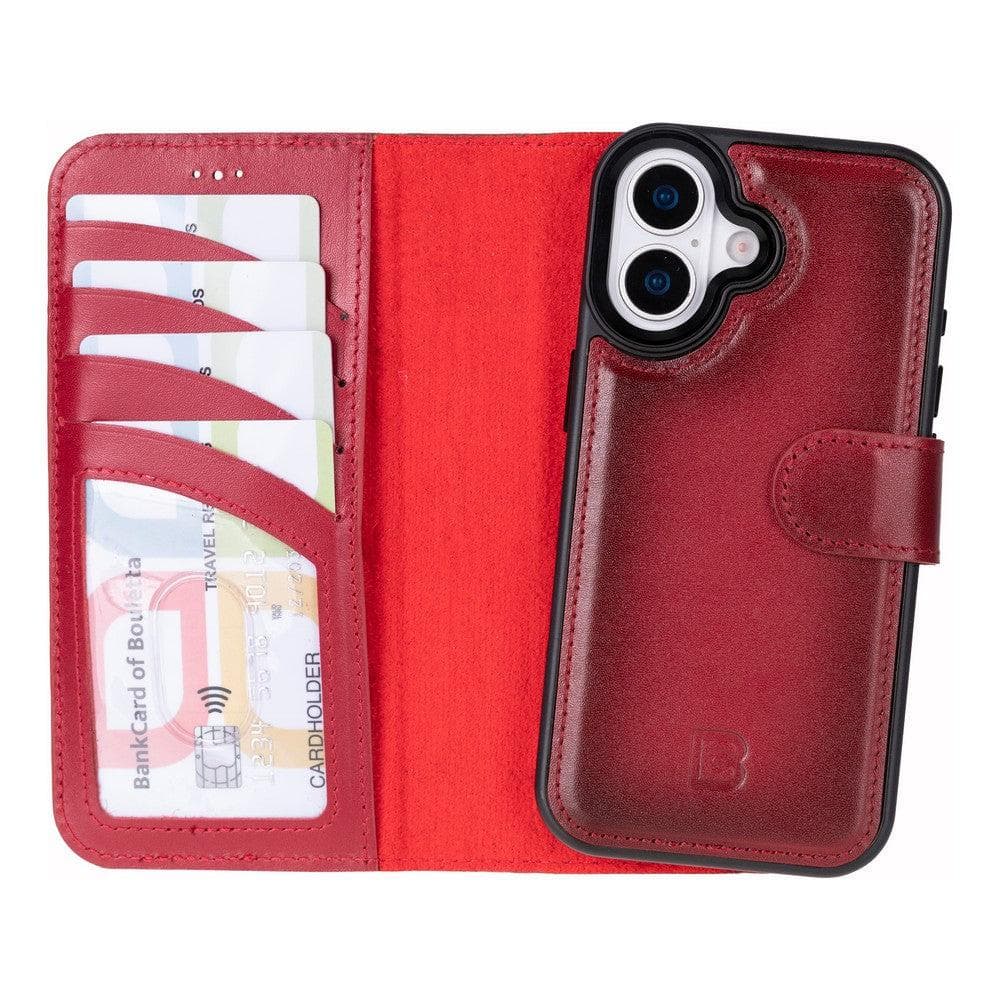 Magic iPhone 17 Detachable Leather Wallet Case Red Bouletta