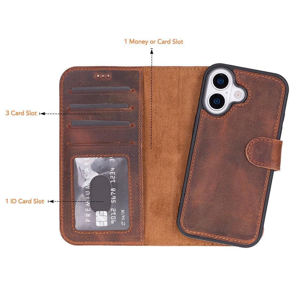 Magic iPhone 17 Leather Detachable Wallet Case Bouletta