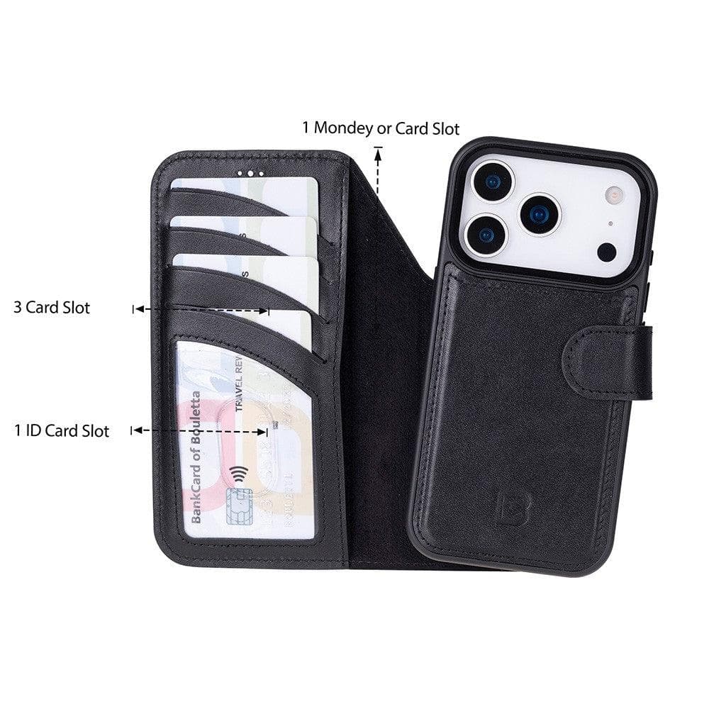 Magic iPhone 17 Pro Detachable Leather Wallet Case Bouletta