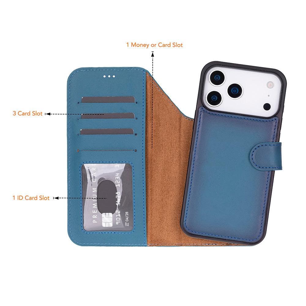 Magic iPhone 17 Pro Max Detachable Leather Wallet Case Bouletta