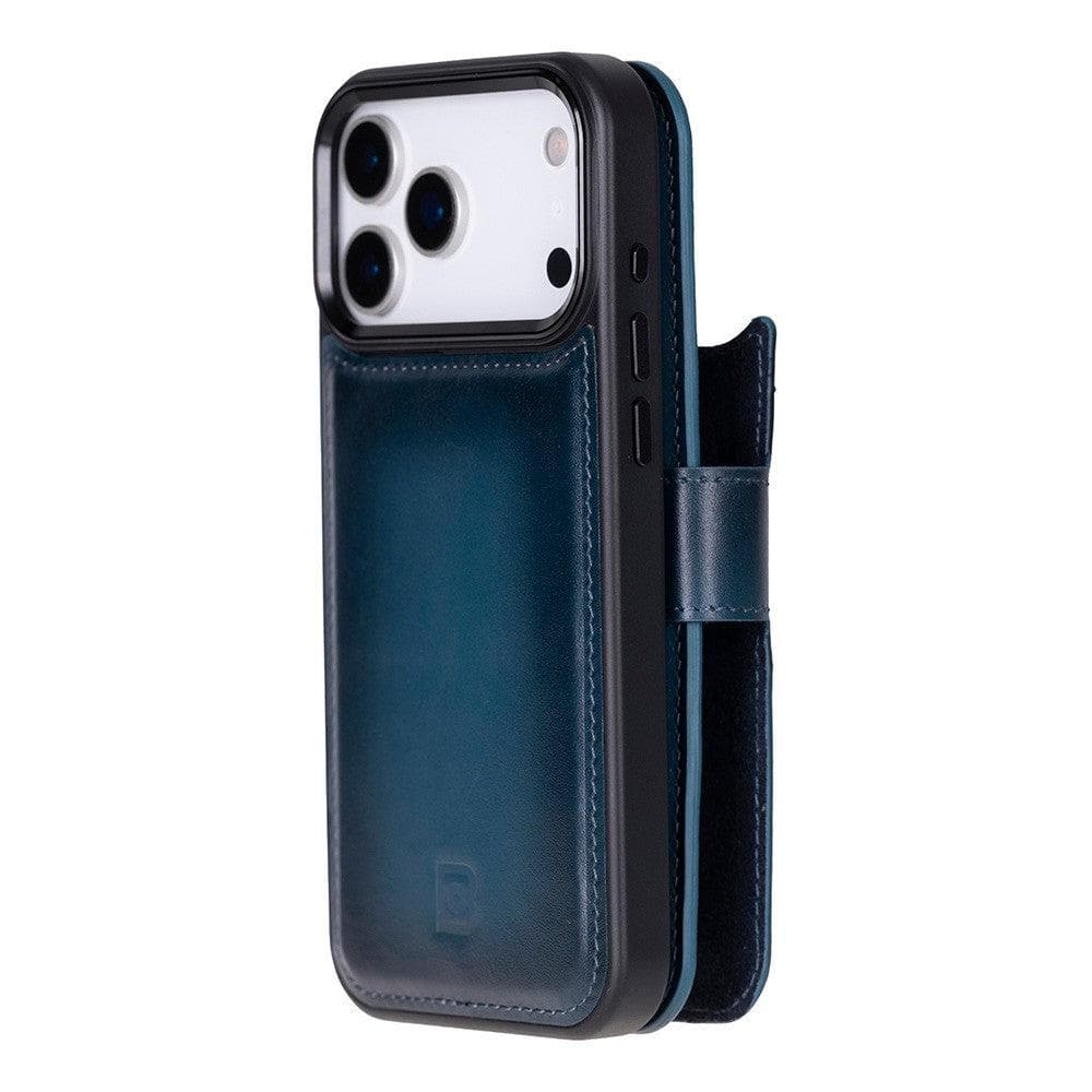 Magic iPhone 17 Pro Max Detachable Blue Leather Wallet Case Bouletta