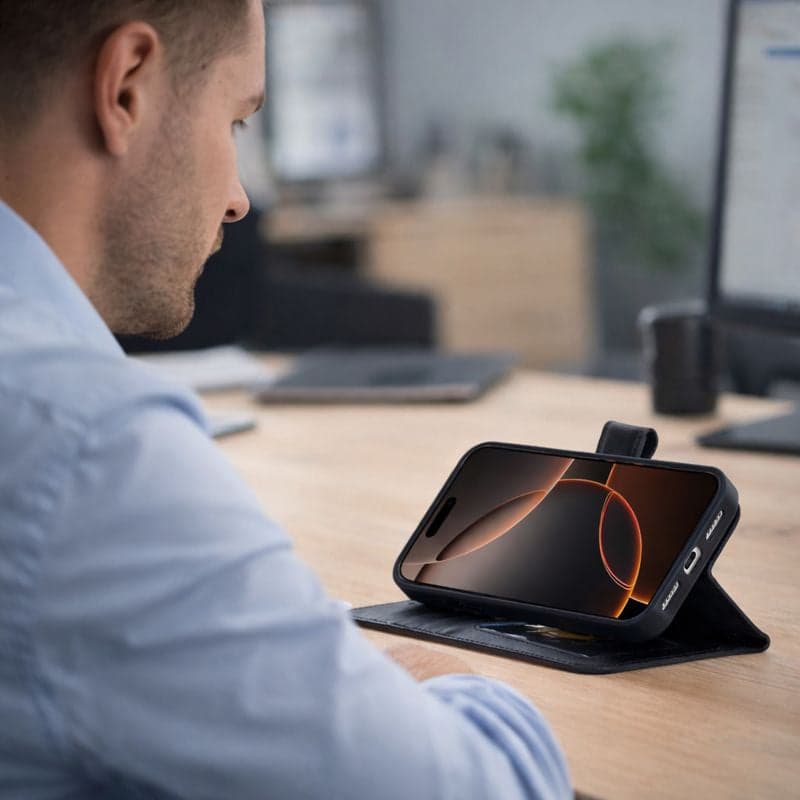 Magic iPhone 17e/16e Detachable Leather Wallet Case Bouletta