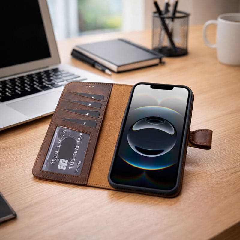 Magic iPhone 17e/16e Detachable Leather Wallet Case Bouletta