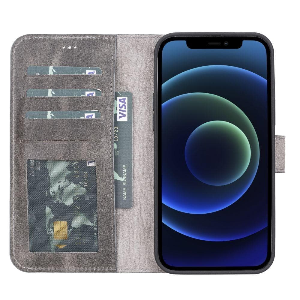 Magic iPhone13 Series Detachable Genuine Leather Wallet Case - MW UnBranded