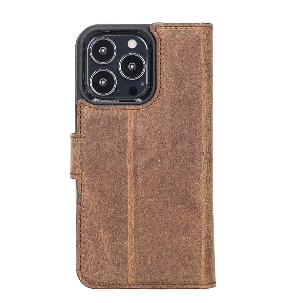 Magic iPhone13 Series Detachable Genuine Leather Wallet Case - MW UnBranded