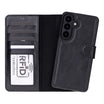Magic Samsung Galaxy S26 Detachable Leather Wallet Case Black Bouletta