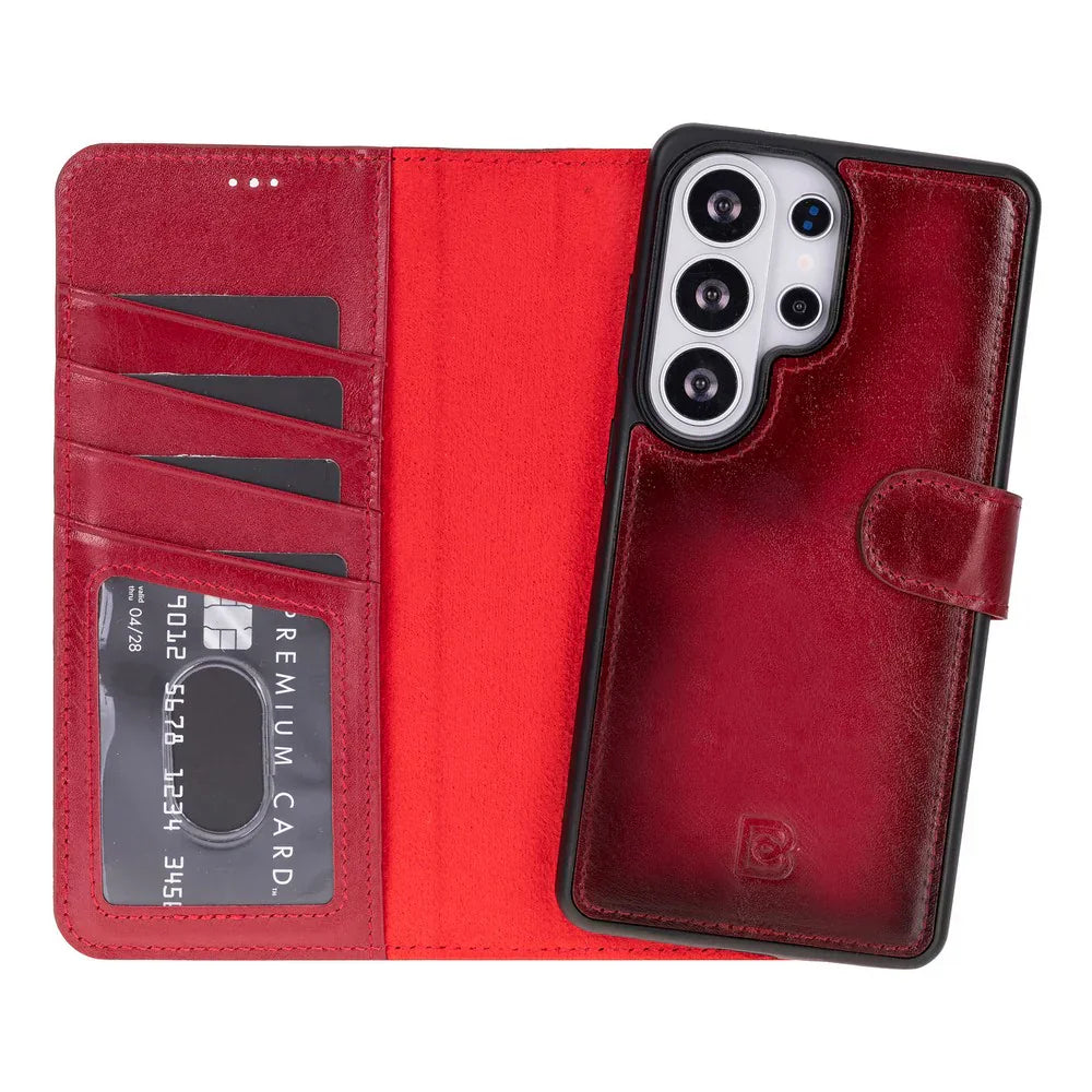Magic Samsung Galaxy S26 Ultra Leather Detachable Wallet Case Red Bouletta
