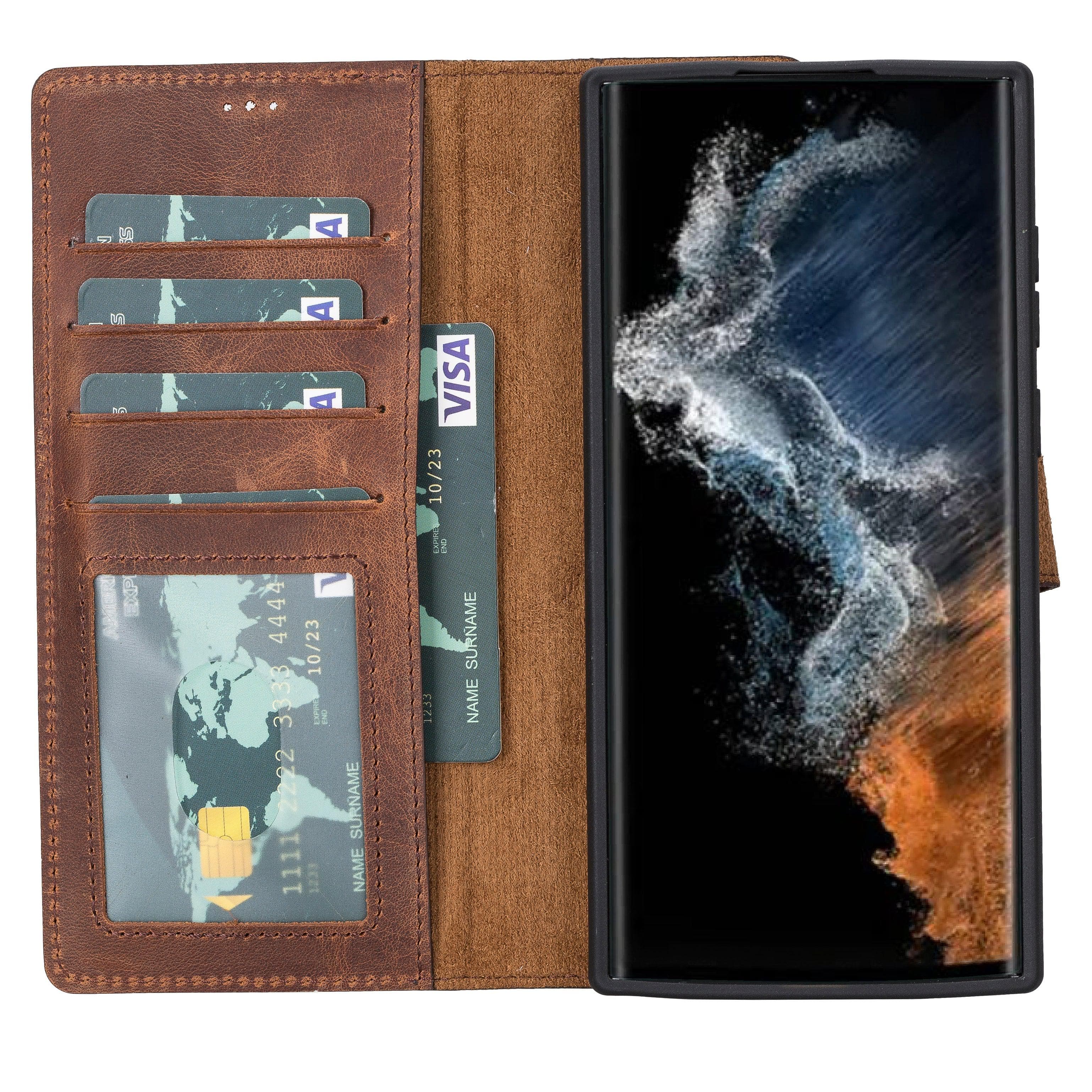 Magic Samsung  Series Detachable Genuine Leather Wallet Case - MW Bouletta