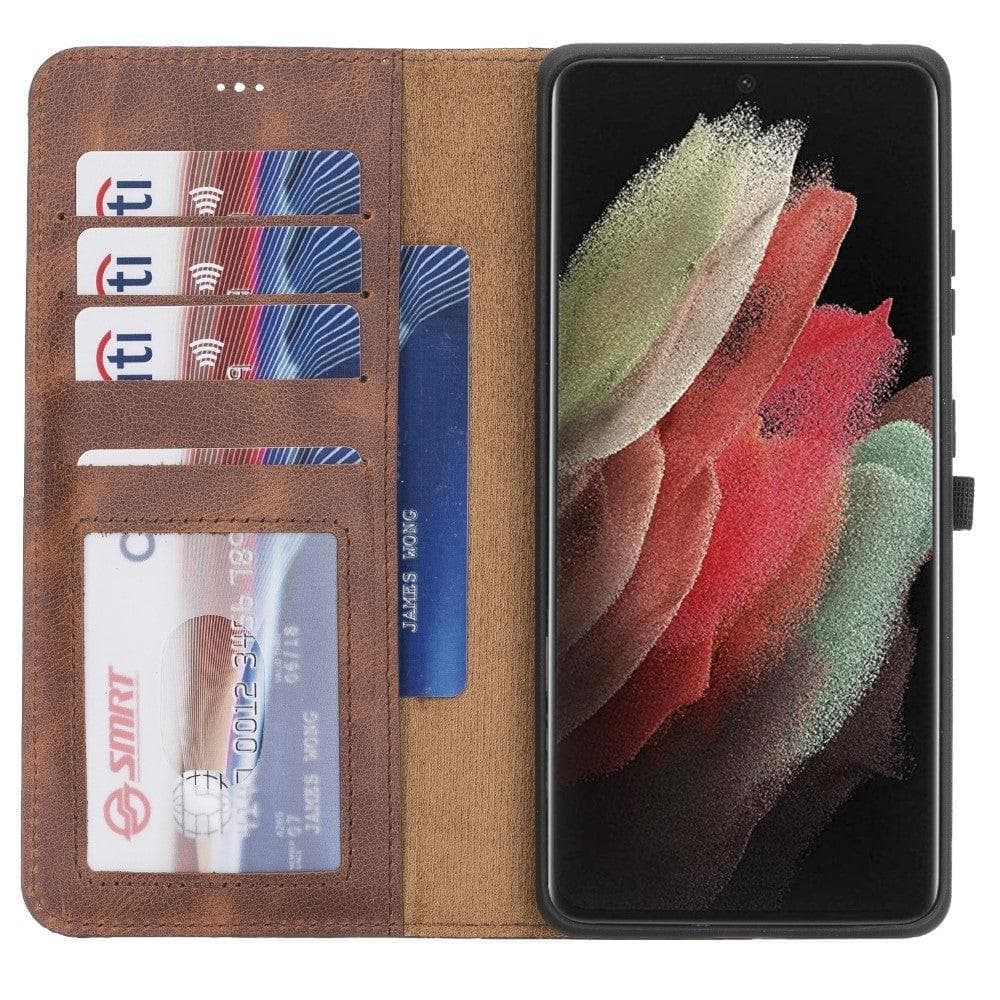 Magic Samsung Series Detachable Genuine Leather Wallet Case - MW Bouletta