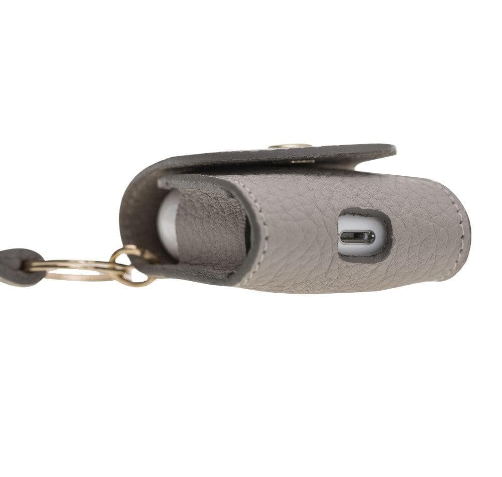 Mai Snap AirPods 3 and AirPods Pro Leather Case with Hook - Airpods 1/2 / Antic Brown ANTIC BROWN Bouletta