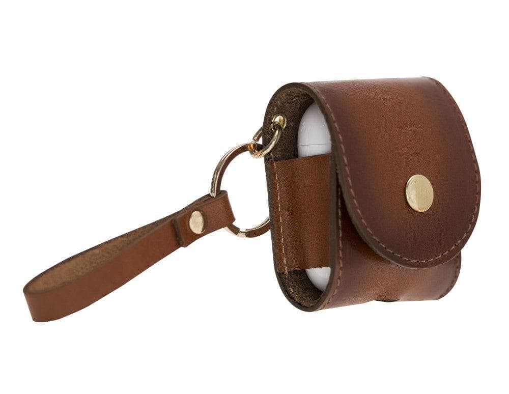 Mai Snap AirPods 3 and AirPods Pro Leather Case with Hook - Airpods 1/2 / Rustic Tan Bouletta