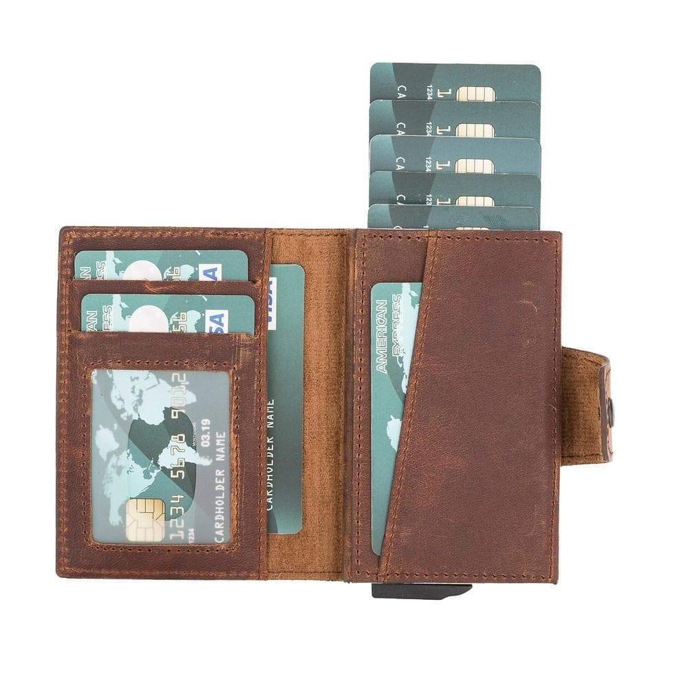 Mondello Genuine Leather Pop-Up Card Holder Bouletta
