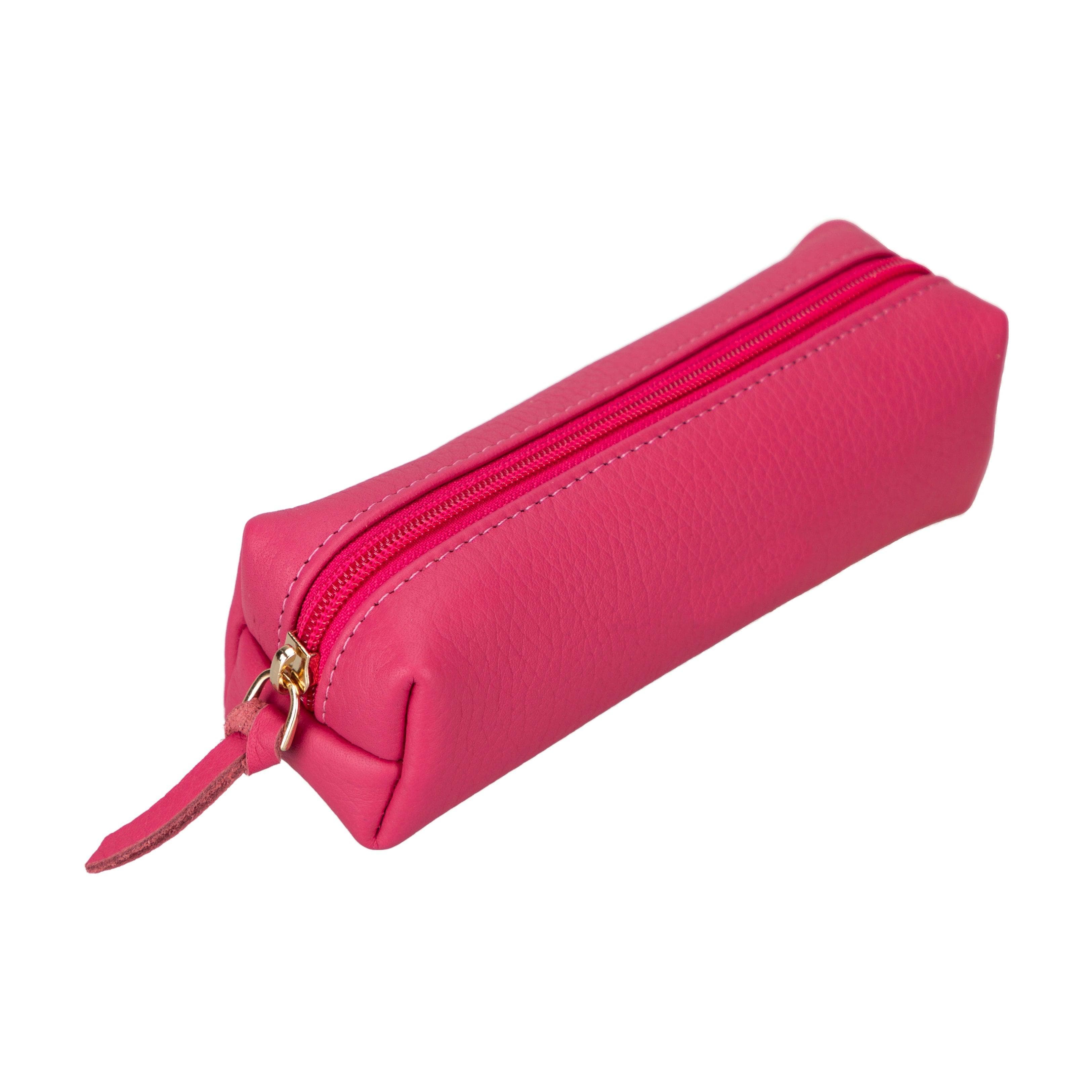 Multibox Leather Pencil Case Medium Violet Red Bouletta