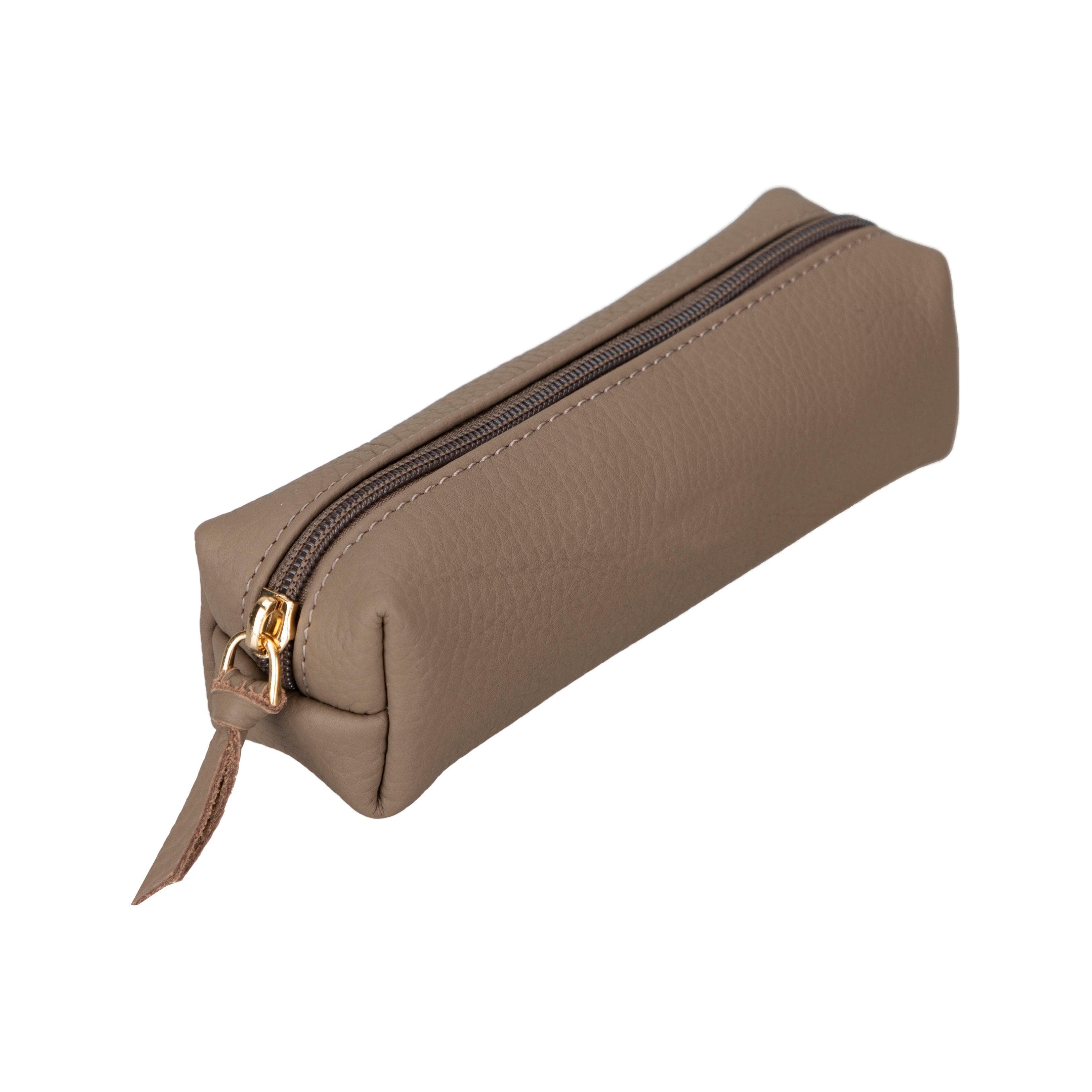 Multibox Leather Pencil Case Pebble Moccasin Bouletta