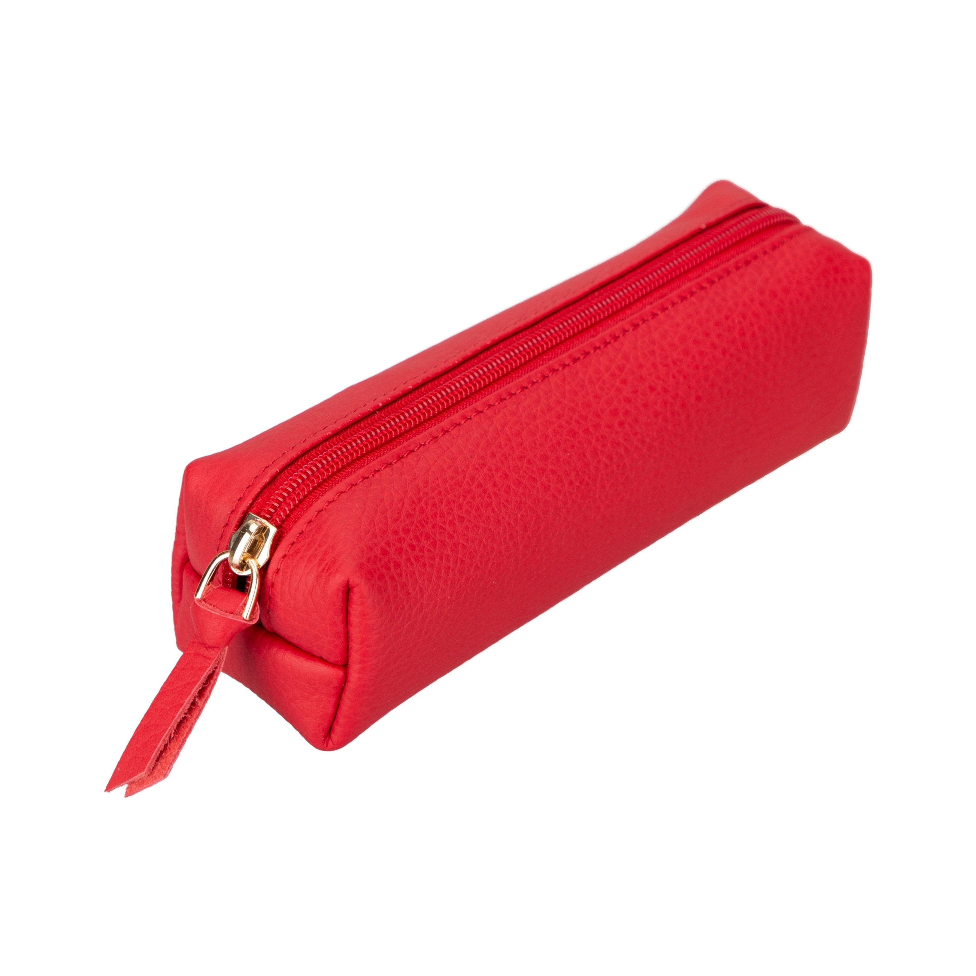 Multibox Leather Pencil Case Ruby Red Bouletta