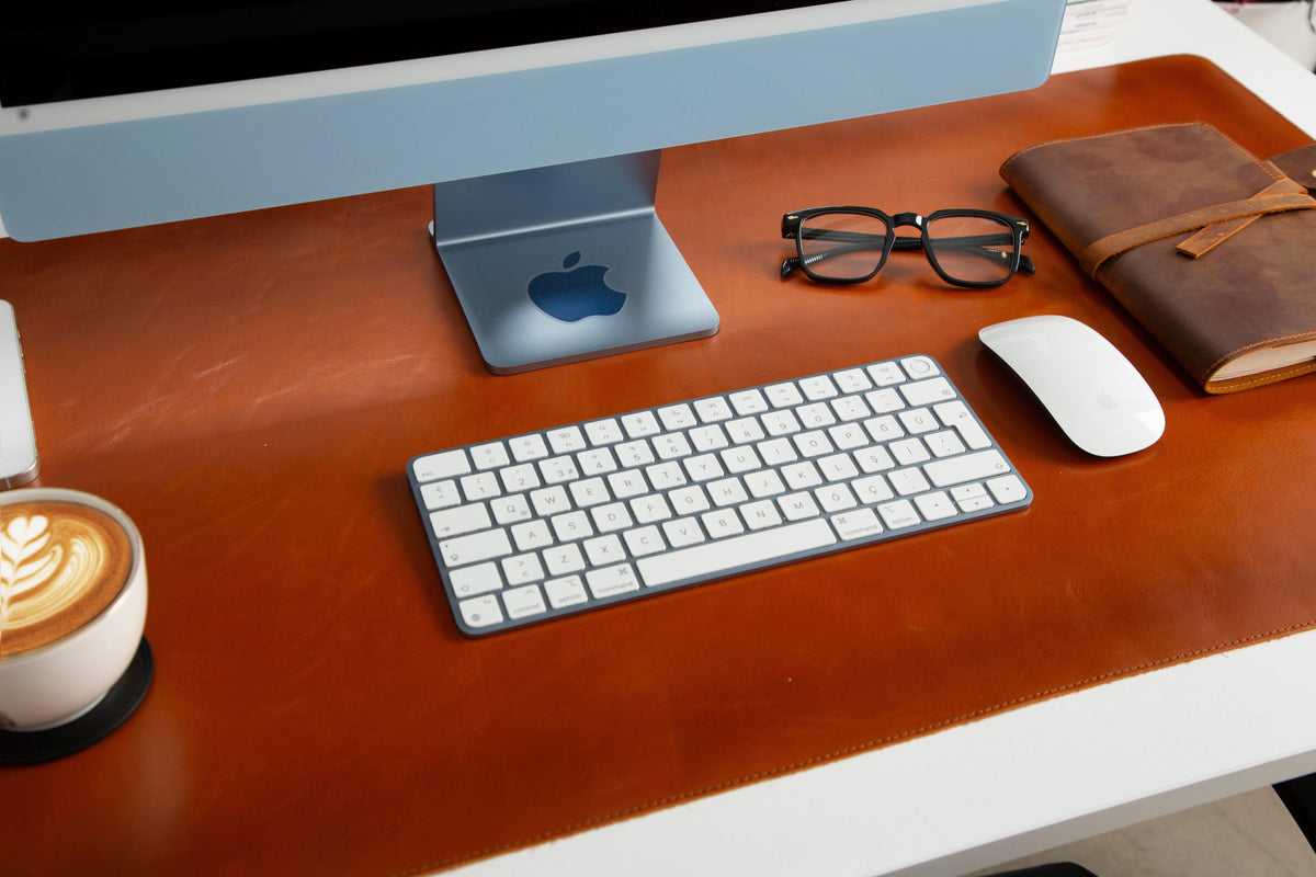 Natty Leather Natural Desk Mat (96 cm x 28 cm) Bouletta