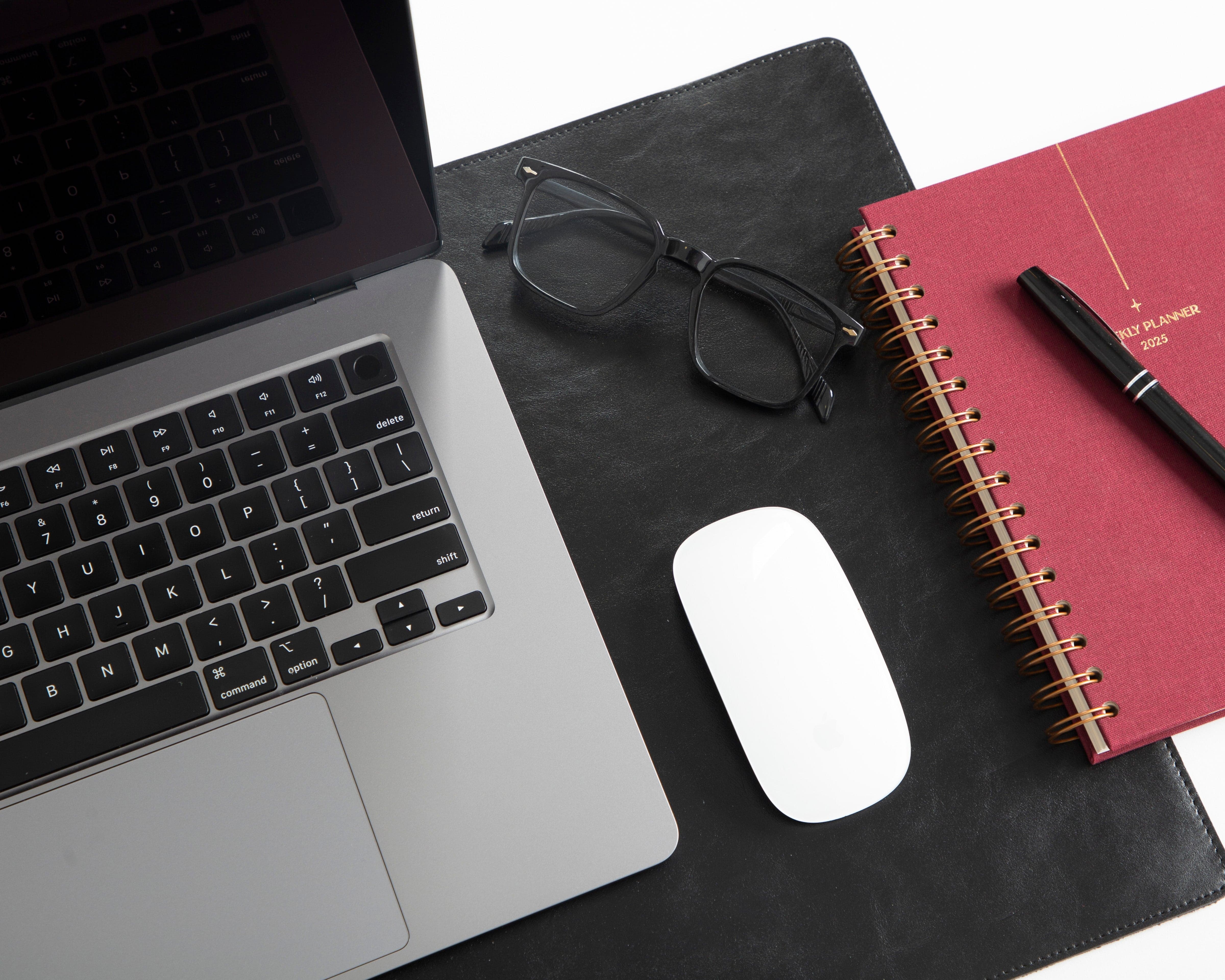 Natural Leather Desk Mat Small Bouletta