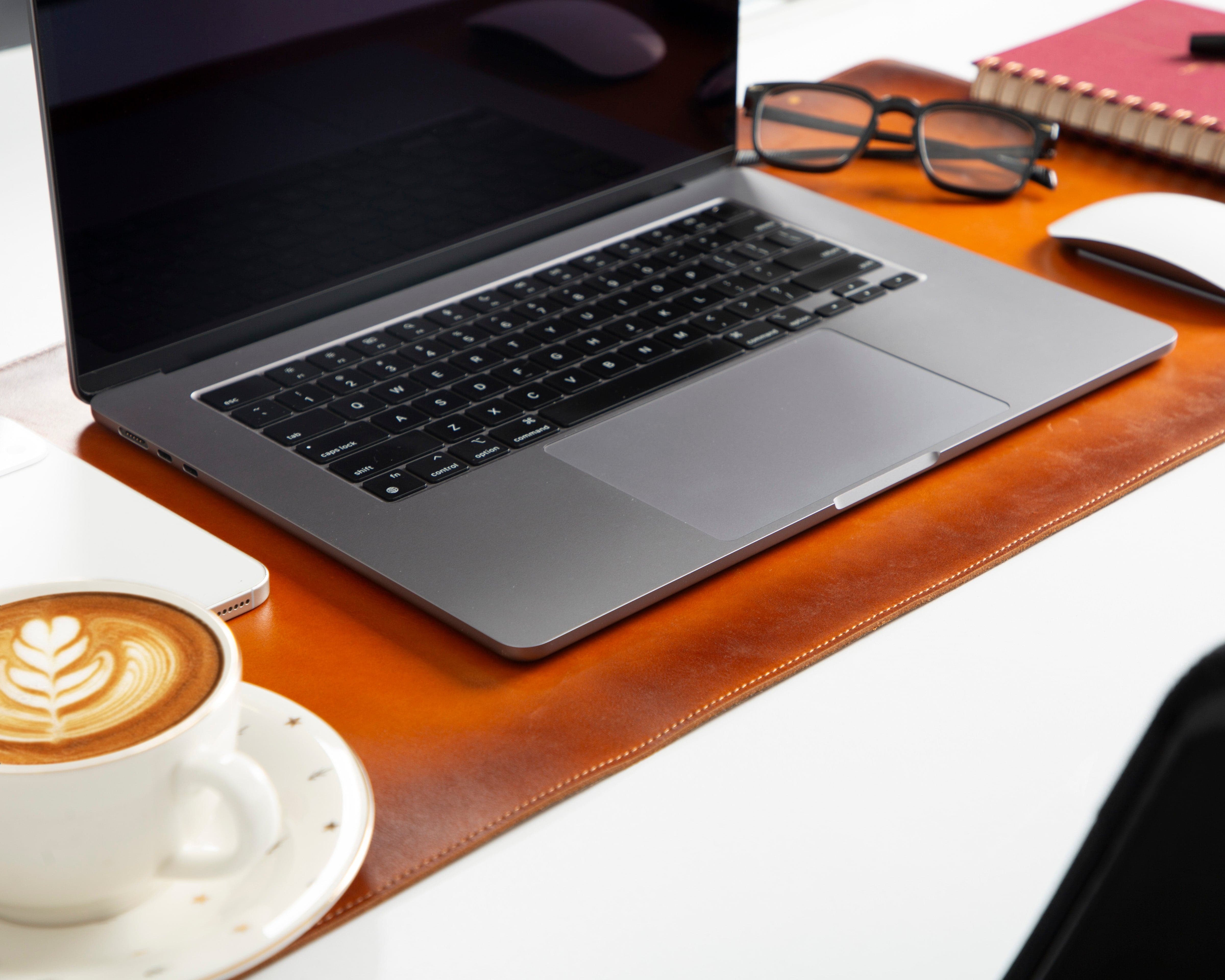 Natural Leather Desk Mat Small Bouletta