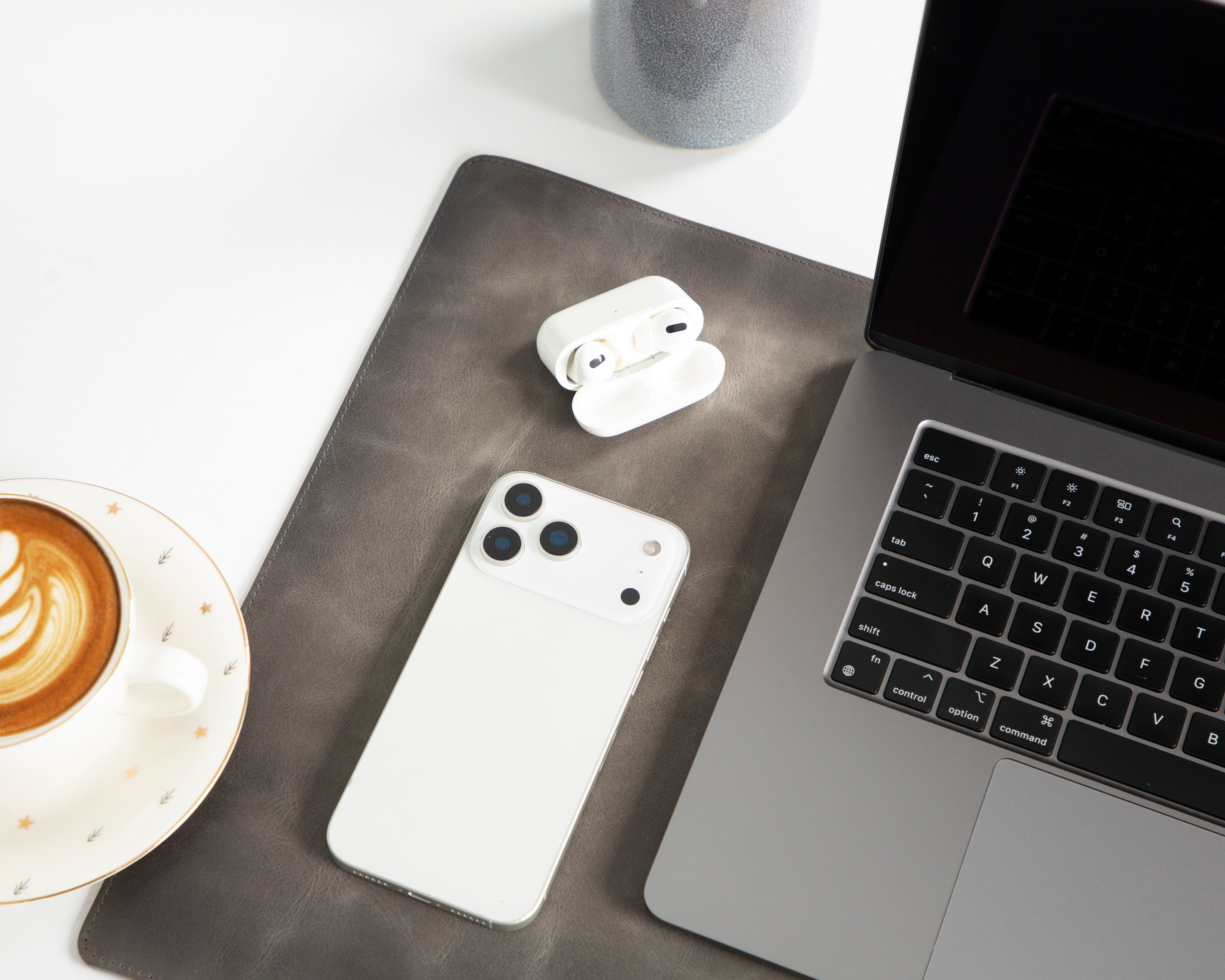 Natural Leather Desk Mat Small Bouletta