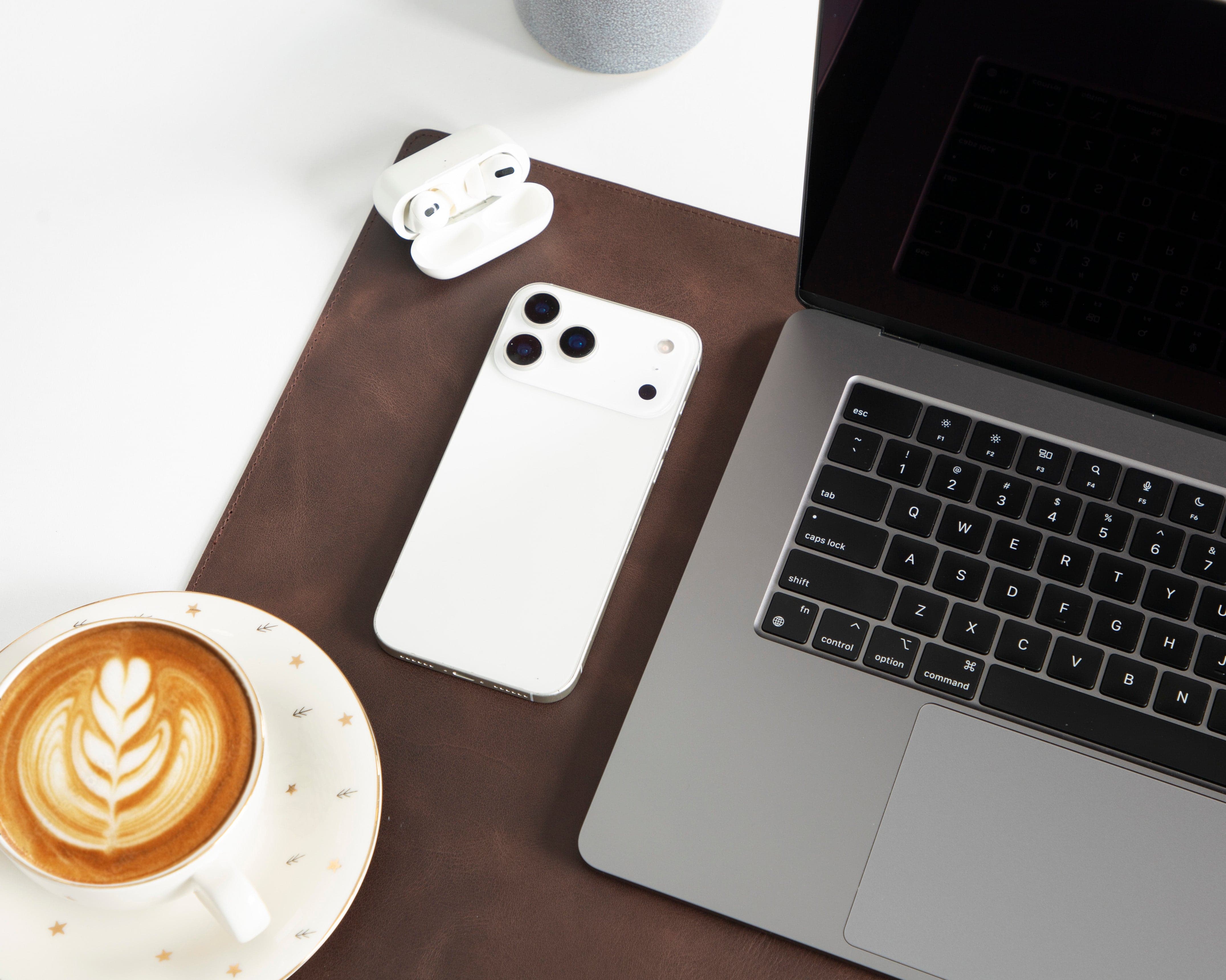 Natural Leather Desk Mat Small Bouletta