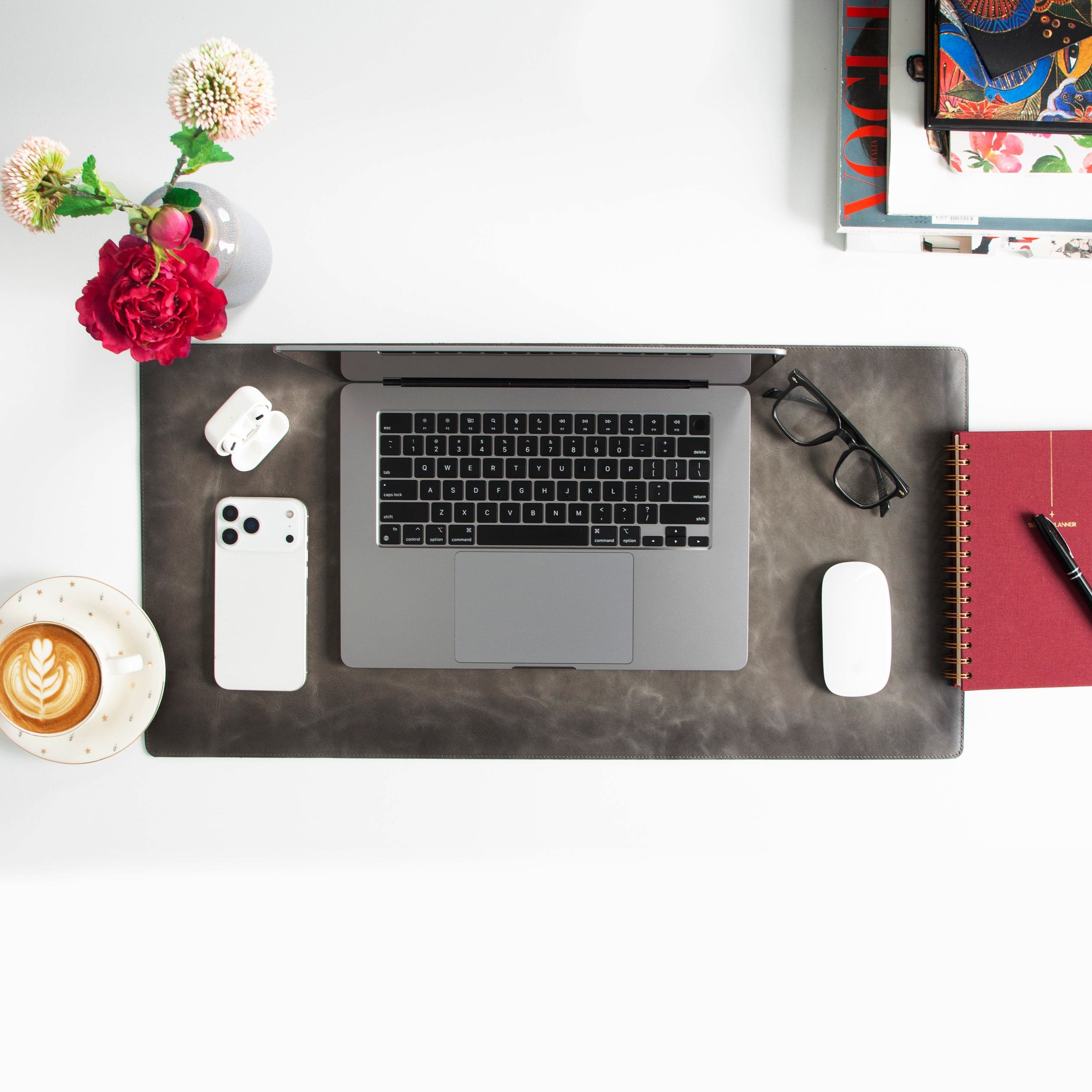 Natural Leather Desk Mat Small Bouletta