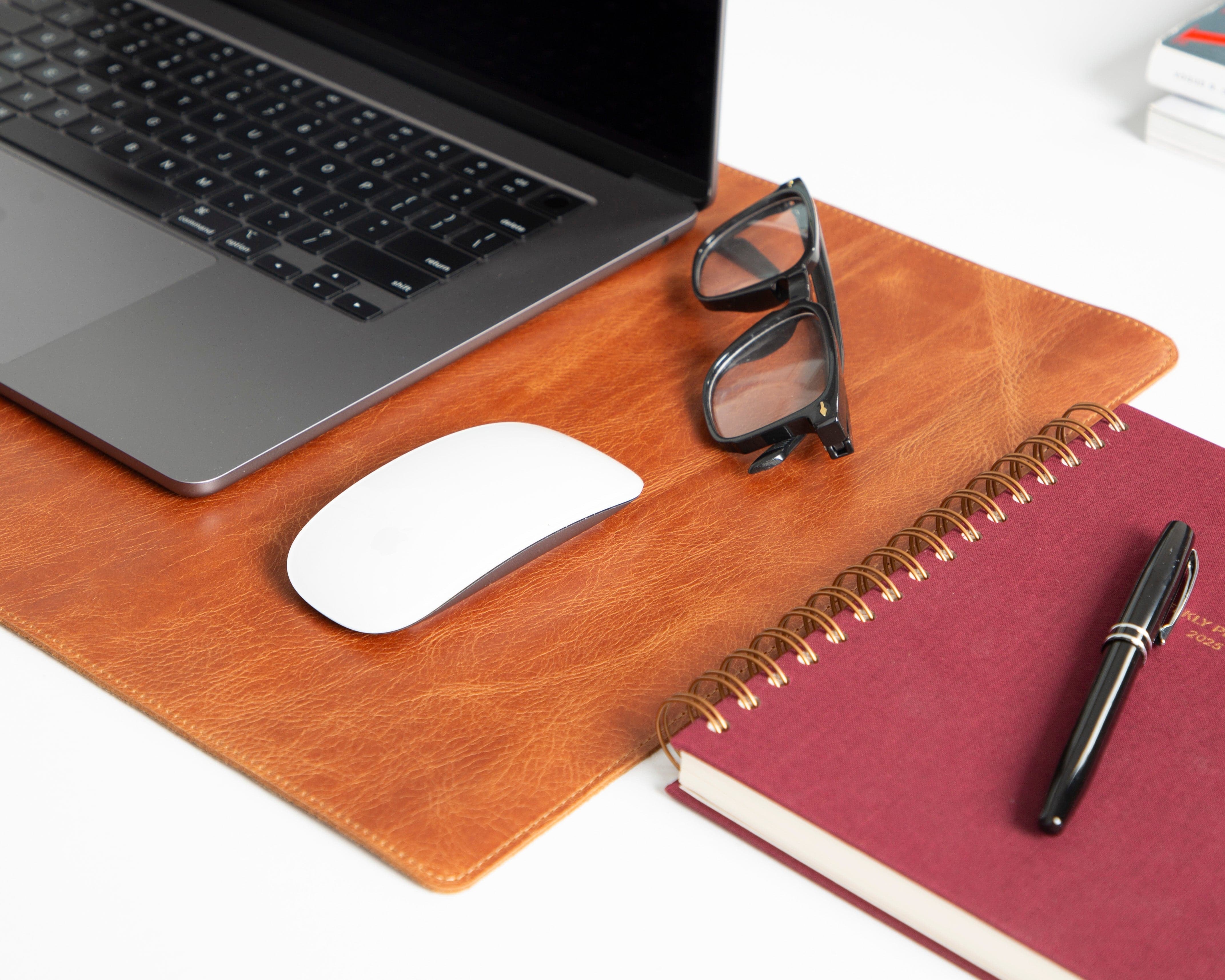 Natural Leather Desk Mat Small Bouletta