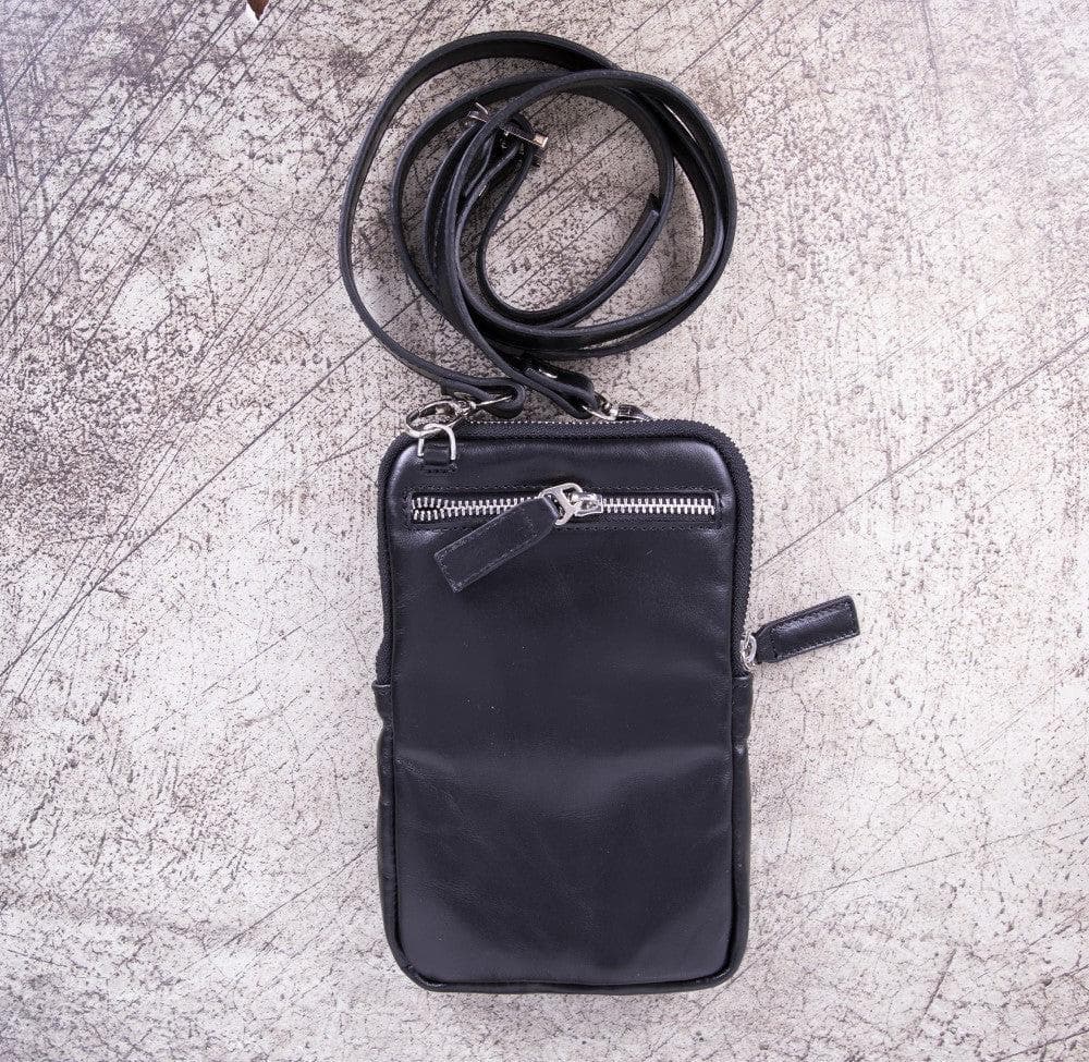 Nino Genuine Leather Crossbody Bag - Black RUSTIC BLACK Bouletta