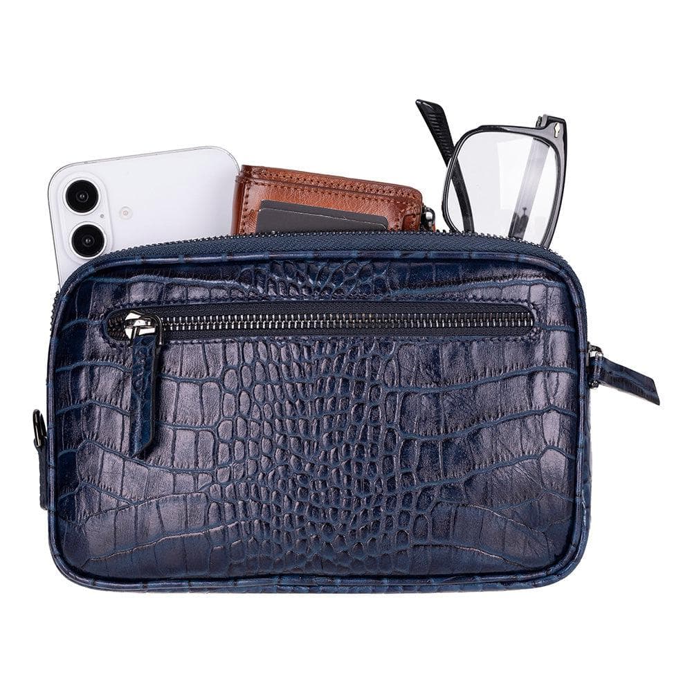 Noma Leather Clutch Bag Crocodile Sizzle Bouletta