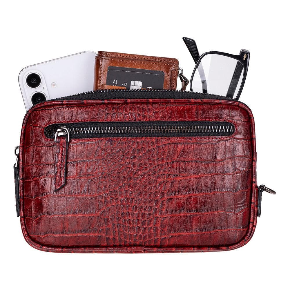 Noma Leather Clutch Bag Crocodile Verdant Bouletta