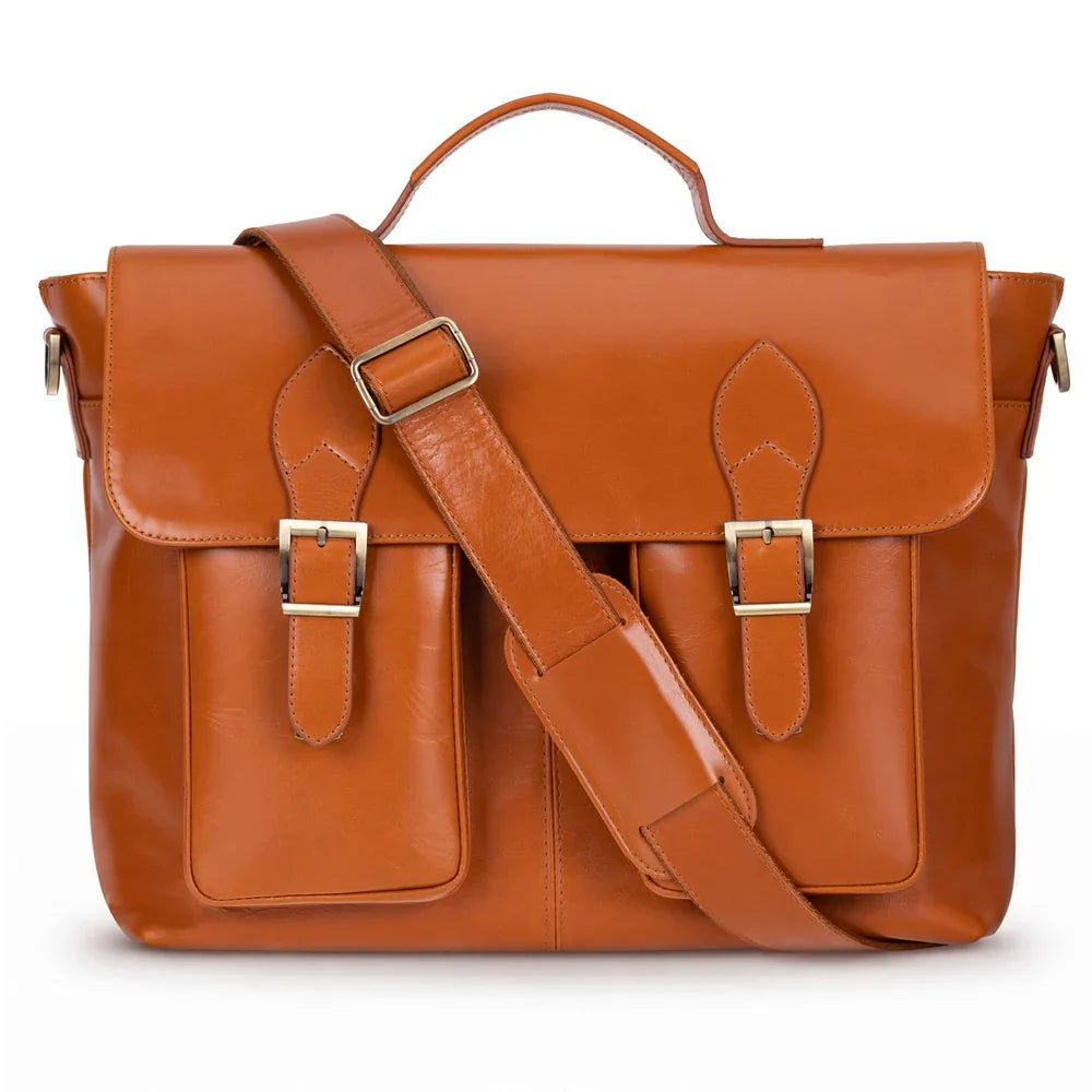 Olympus Leather Business Briefcase / Laptop Case Bouletta