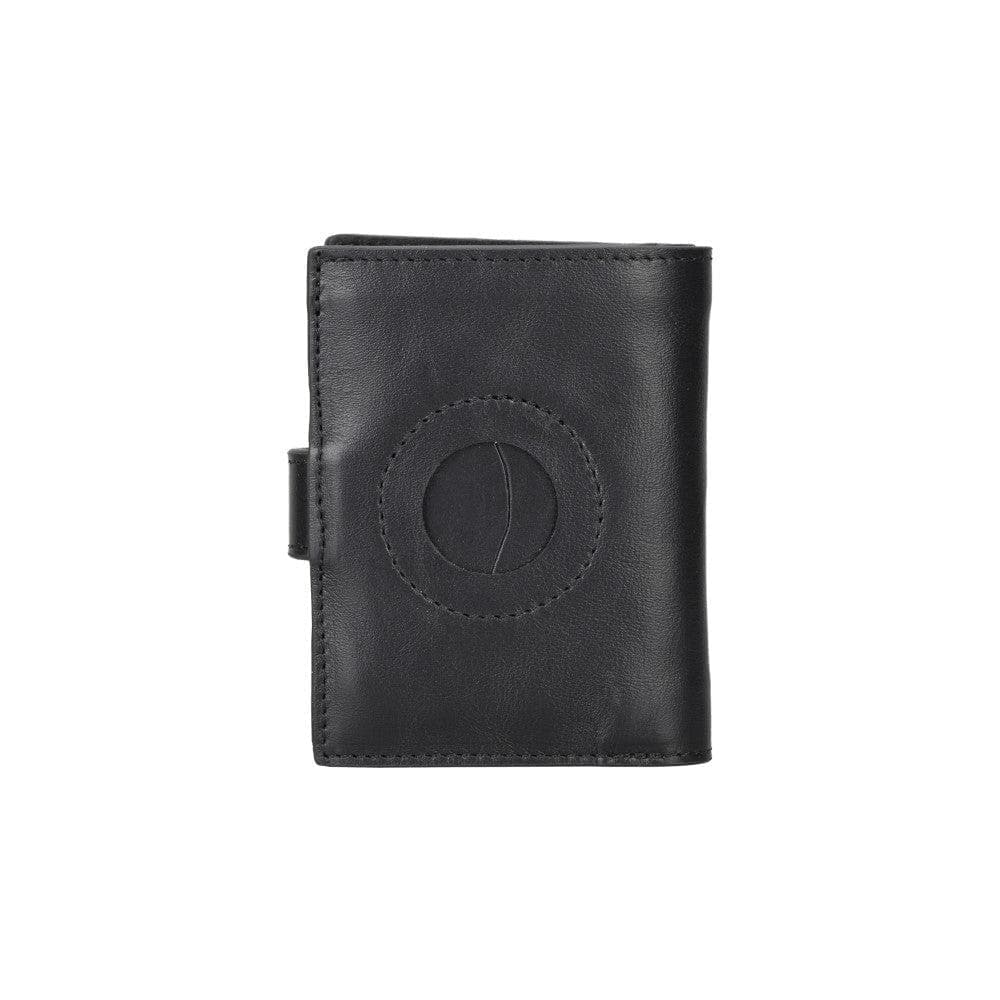 Palertag Leather Mechanical Card Holder - Black Black Bouletta