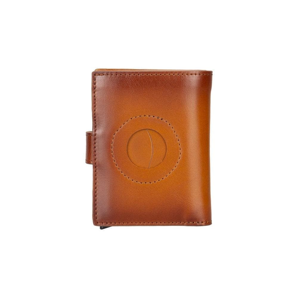 Palertag Leather Mechanical Card Holder - Black Black Bouletta