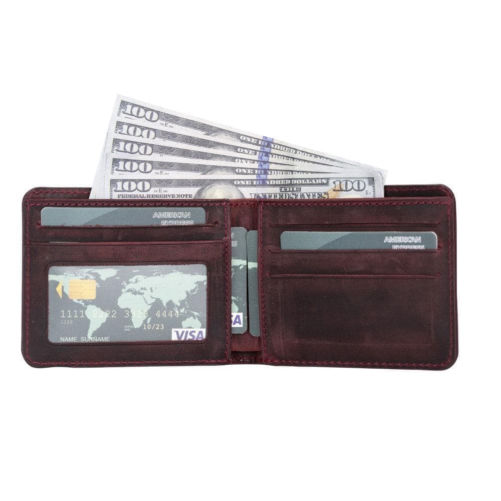 Pier Genuine Leather Wallet for Men's ANTIC BURGUNDY Bouletta