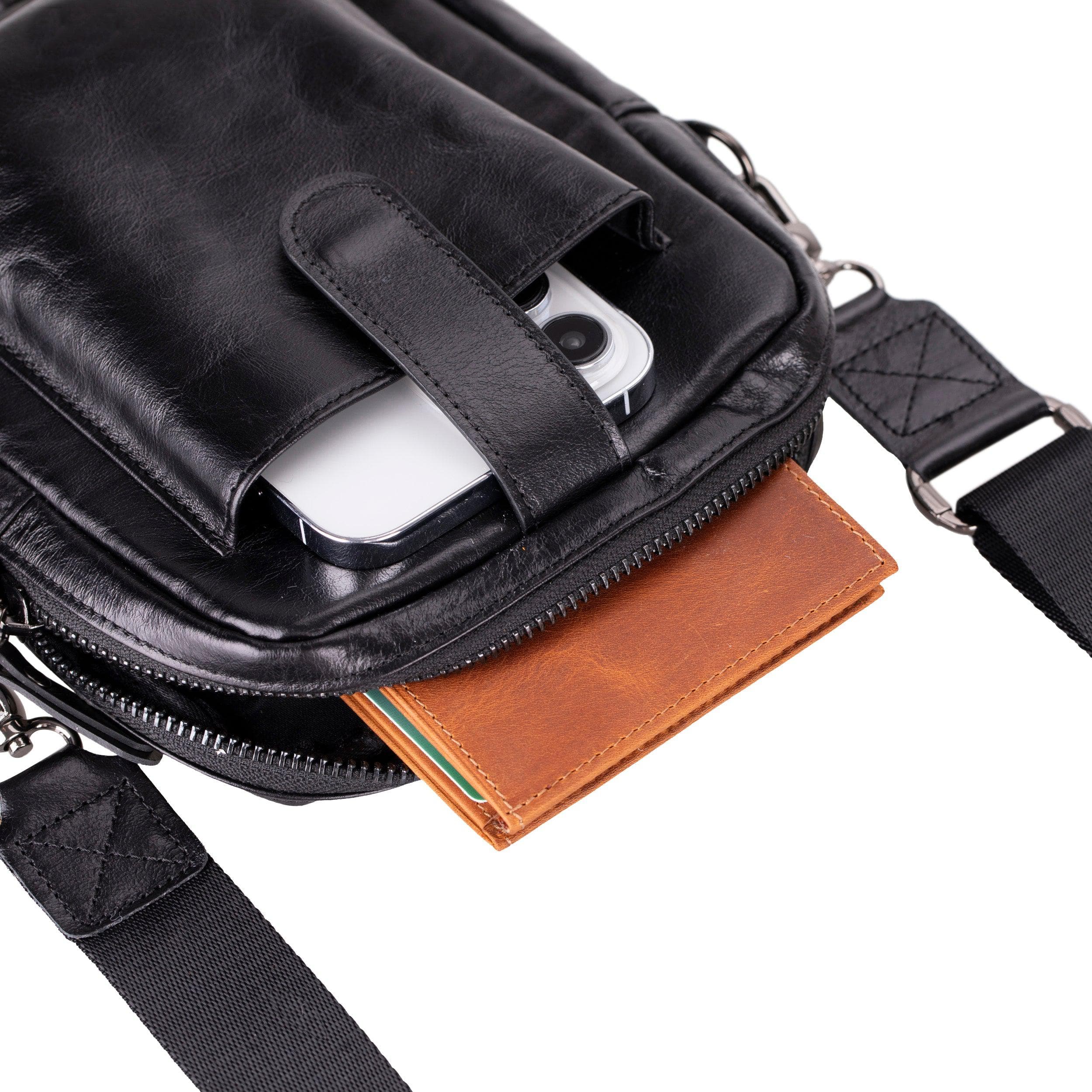Pisa Genuine Leather Crossbody Bag Bouletta