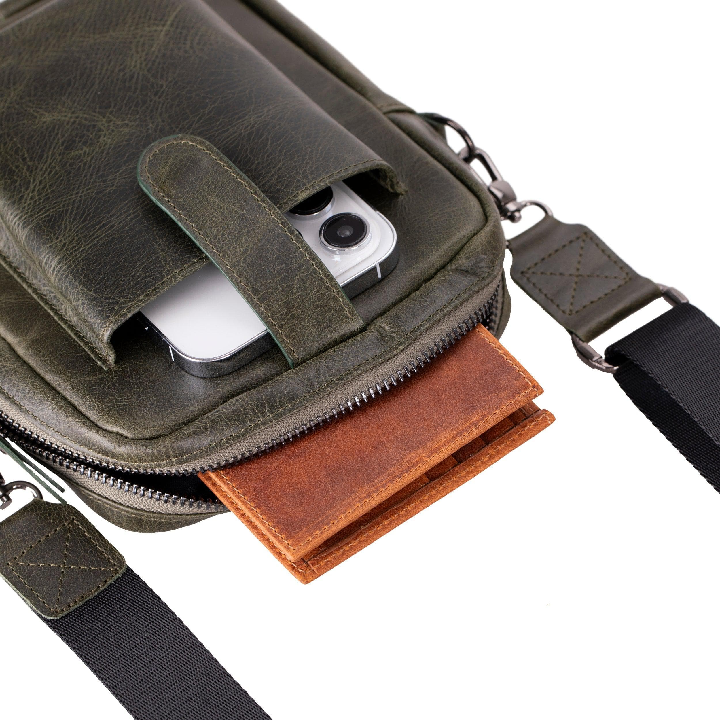 Pisa Genuine Leather Crossbody Bag Bouletta