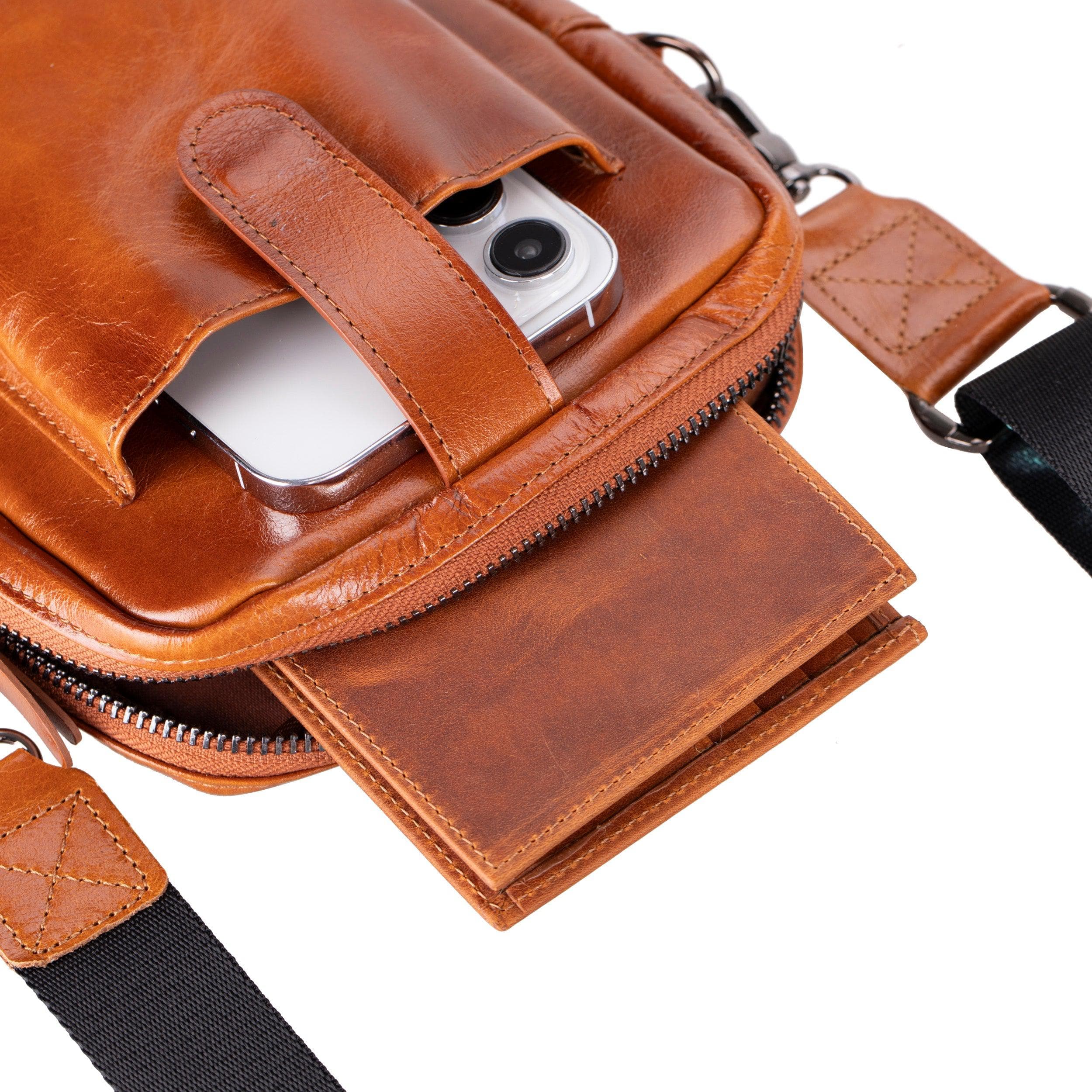 Pisa Genuine Leather Crossbody Bag Bouletta