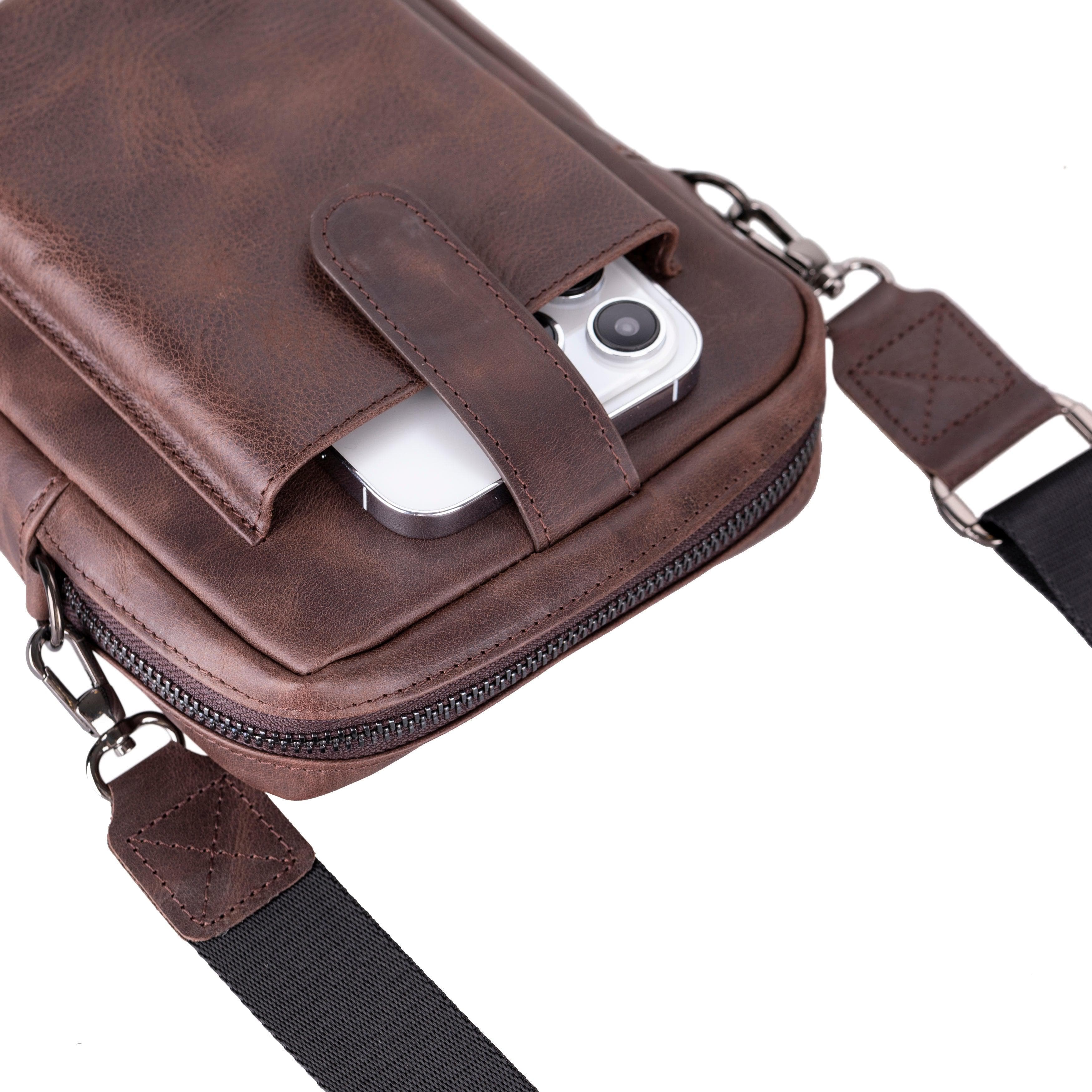 Pisa Genuine Leather Crossbody Bag Bouletta