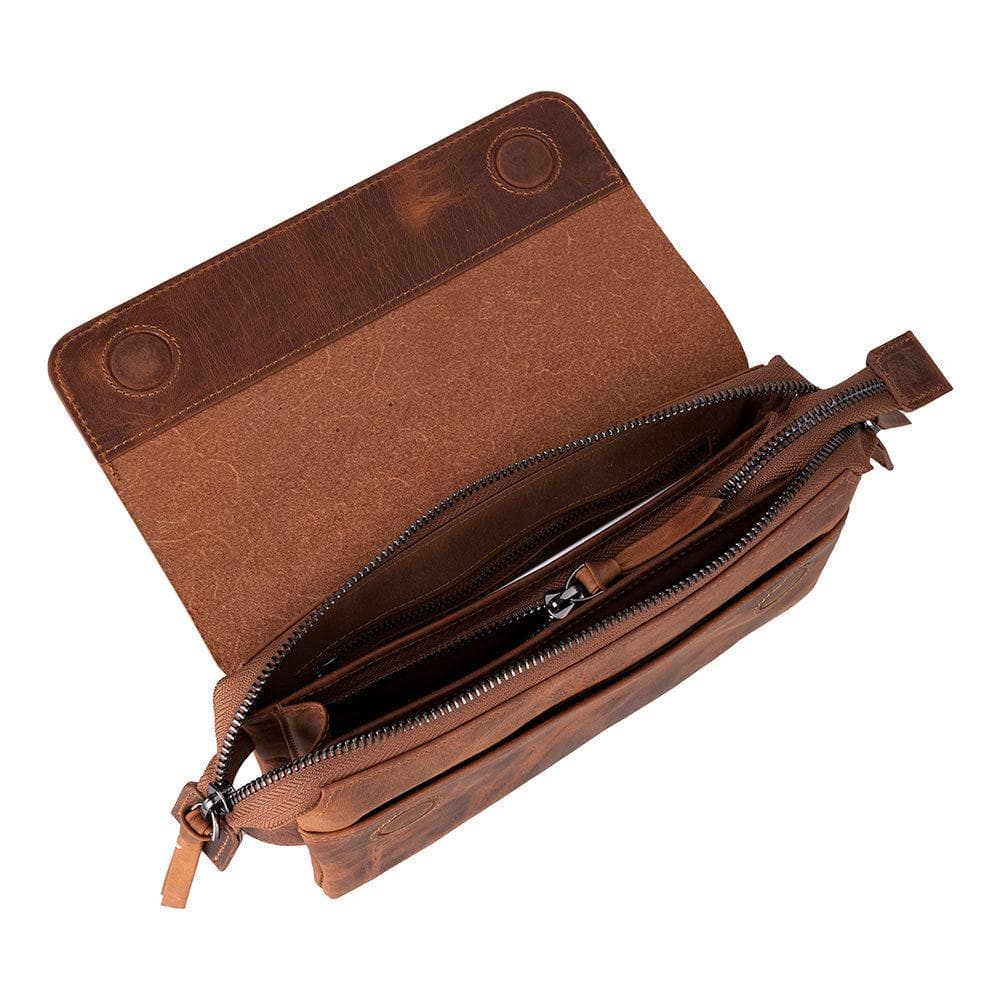 Prestige Leather Clutch Bag Saddle Brown Bouletta