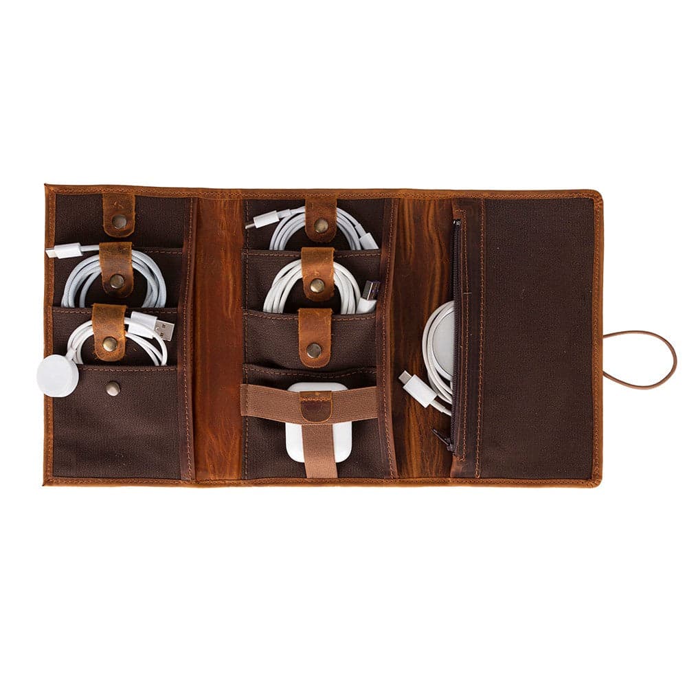 Pura Leather Cable Organizer Moccasin Bouletta