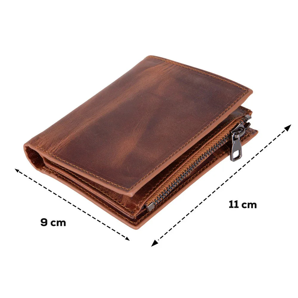 Rexon Leather Men's Wallet with Zipper Bouletta