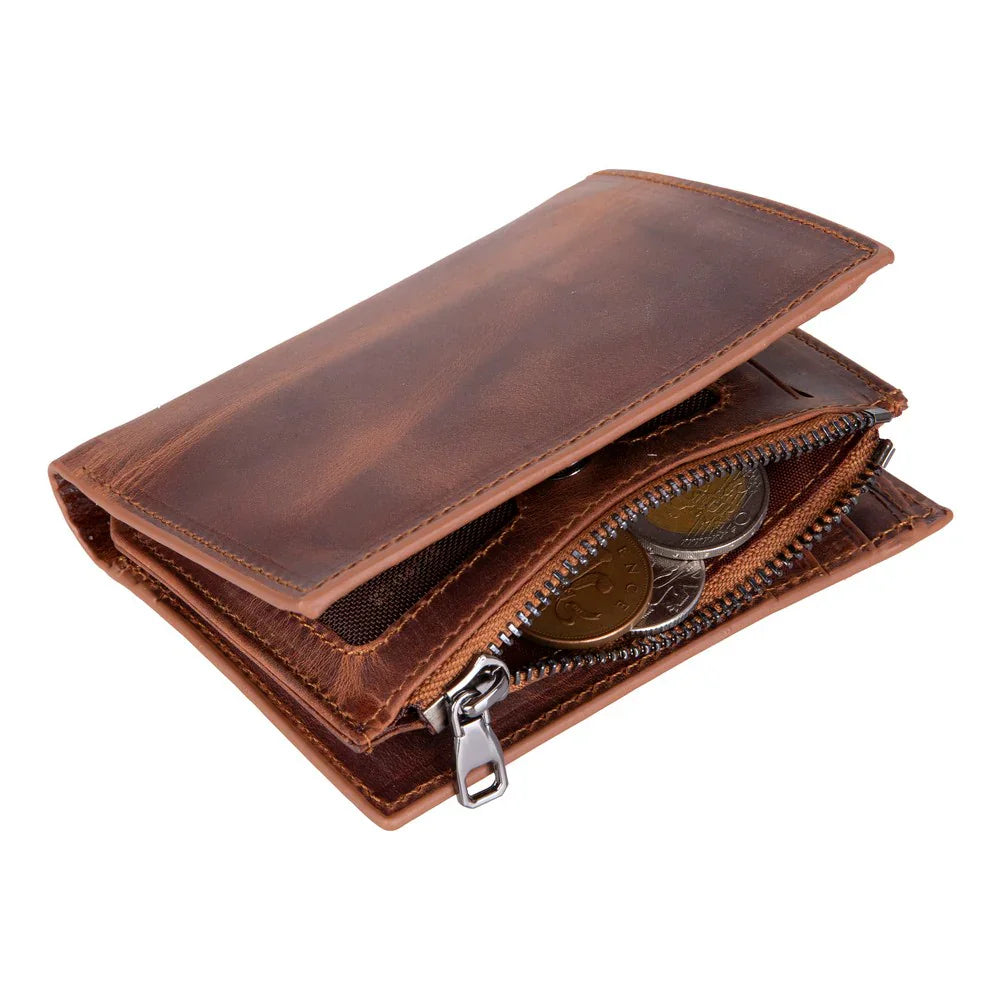 Rexon Leather Men's Wallet with Zipper Bouletta