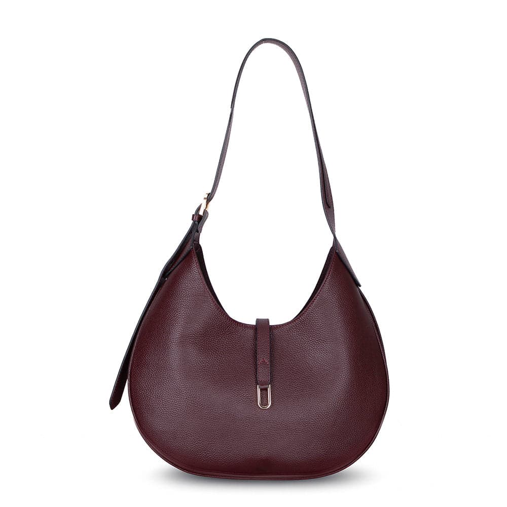 Rosa Women's Leather Bag Burgundy Bouletta