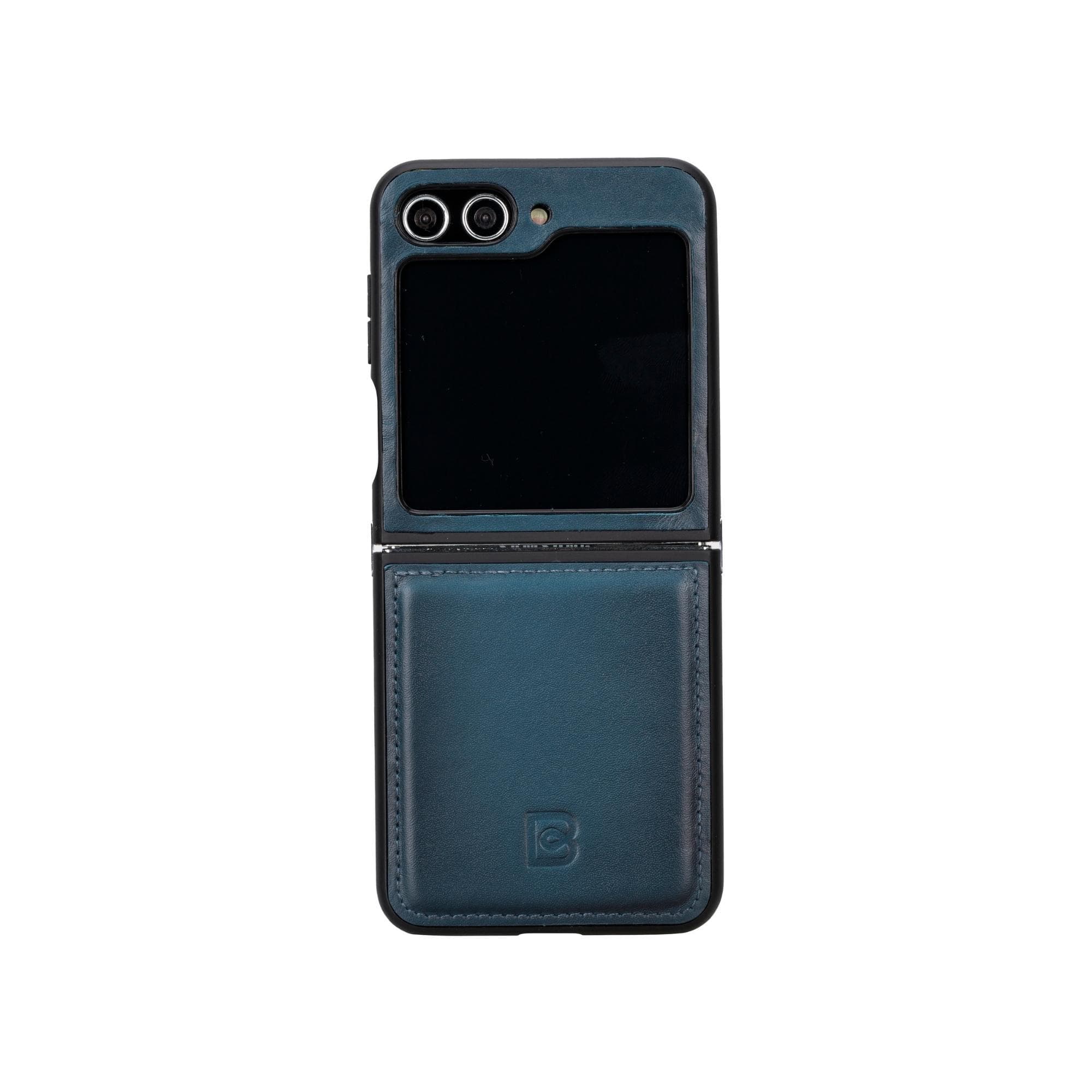 Bouletta Ltd Samsung Galaxy Z Flip 4 Leather Back Cover Case - FXC, Blue / Samsung Galaxy Z Flip 4