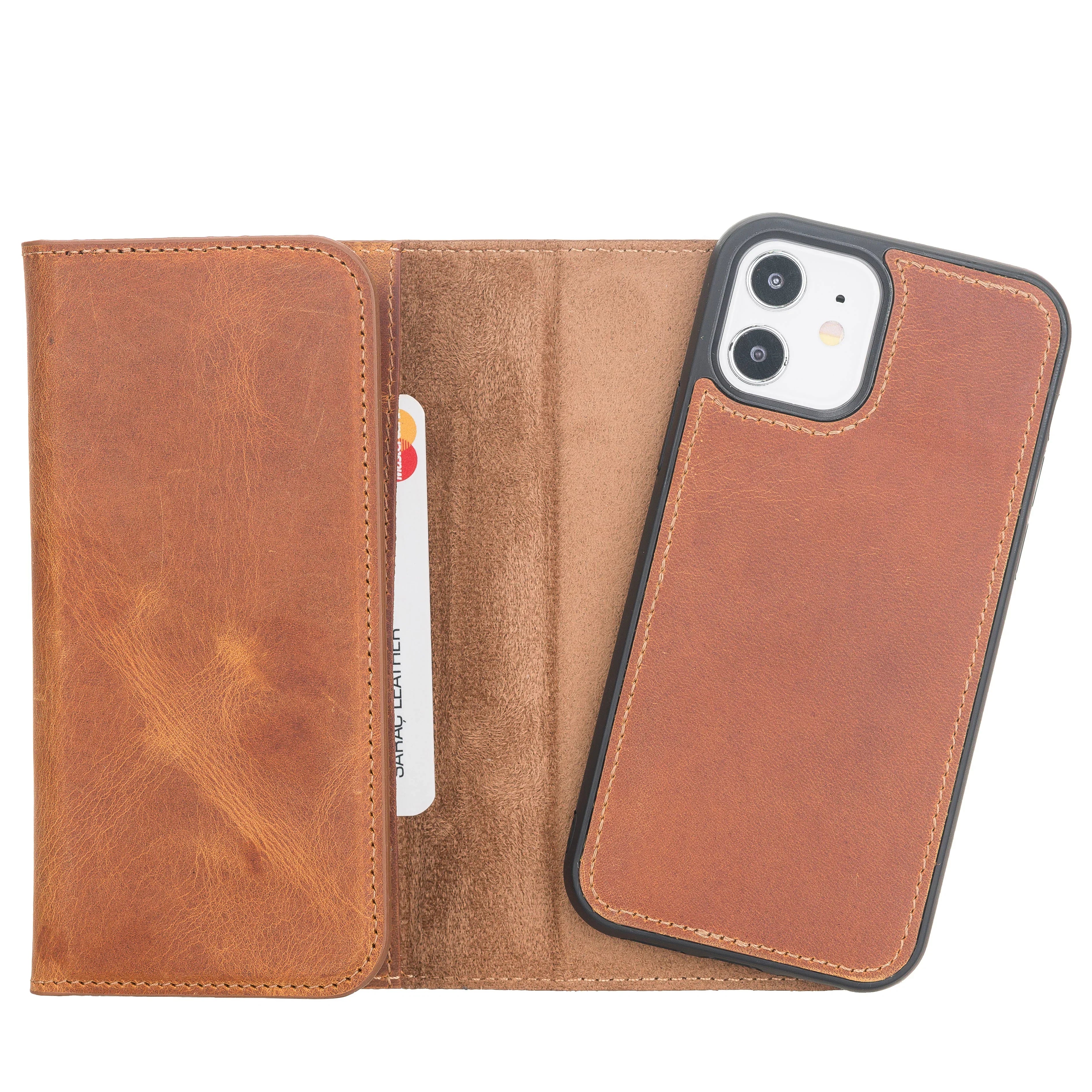 Santa iPhone 12 Mini Leather Detachable Wallet Case Bouletta