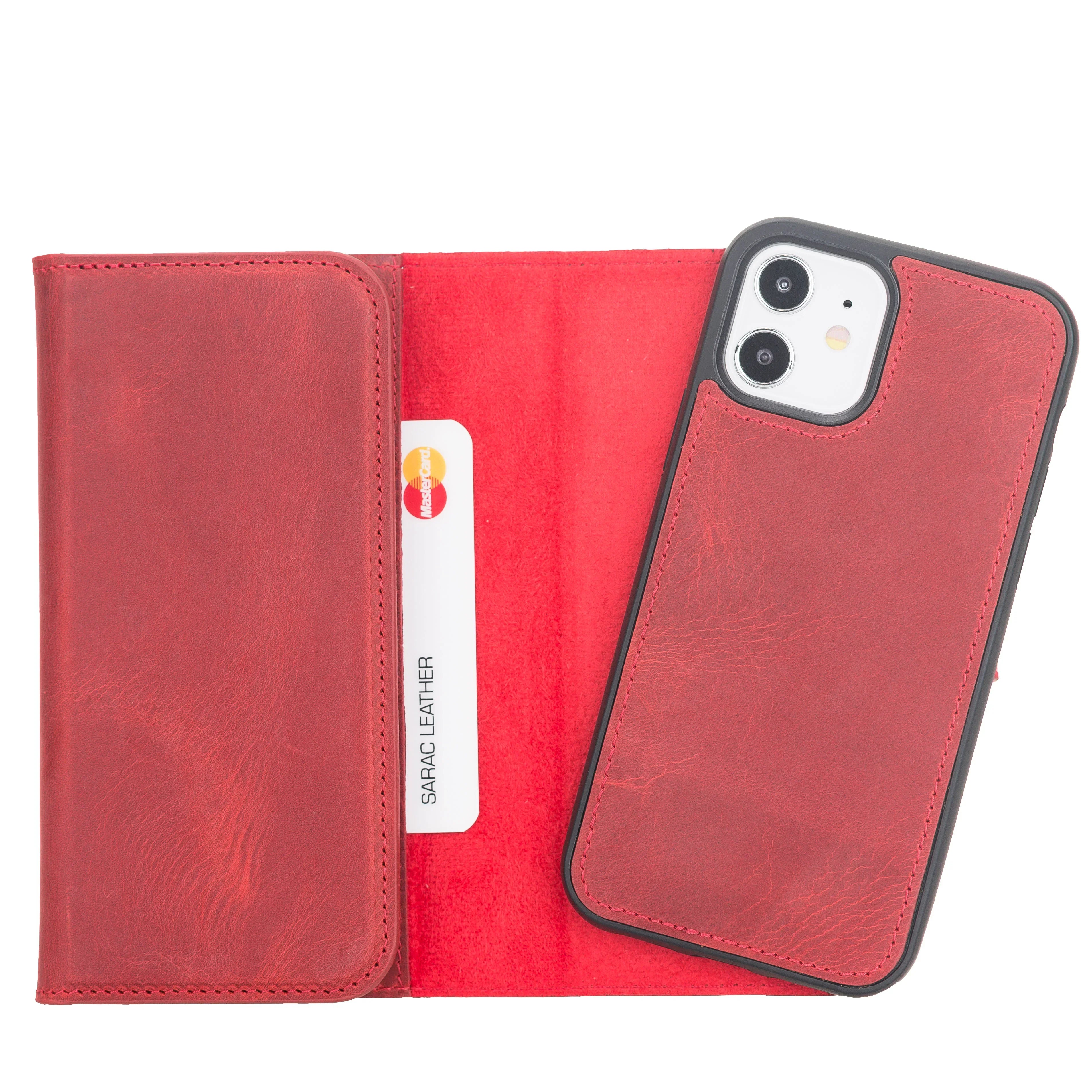 Santa iPhone 12 Mini Leather Detachable Wallet Case Bouletta